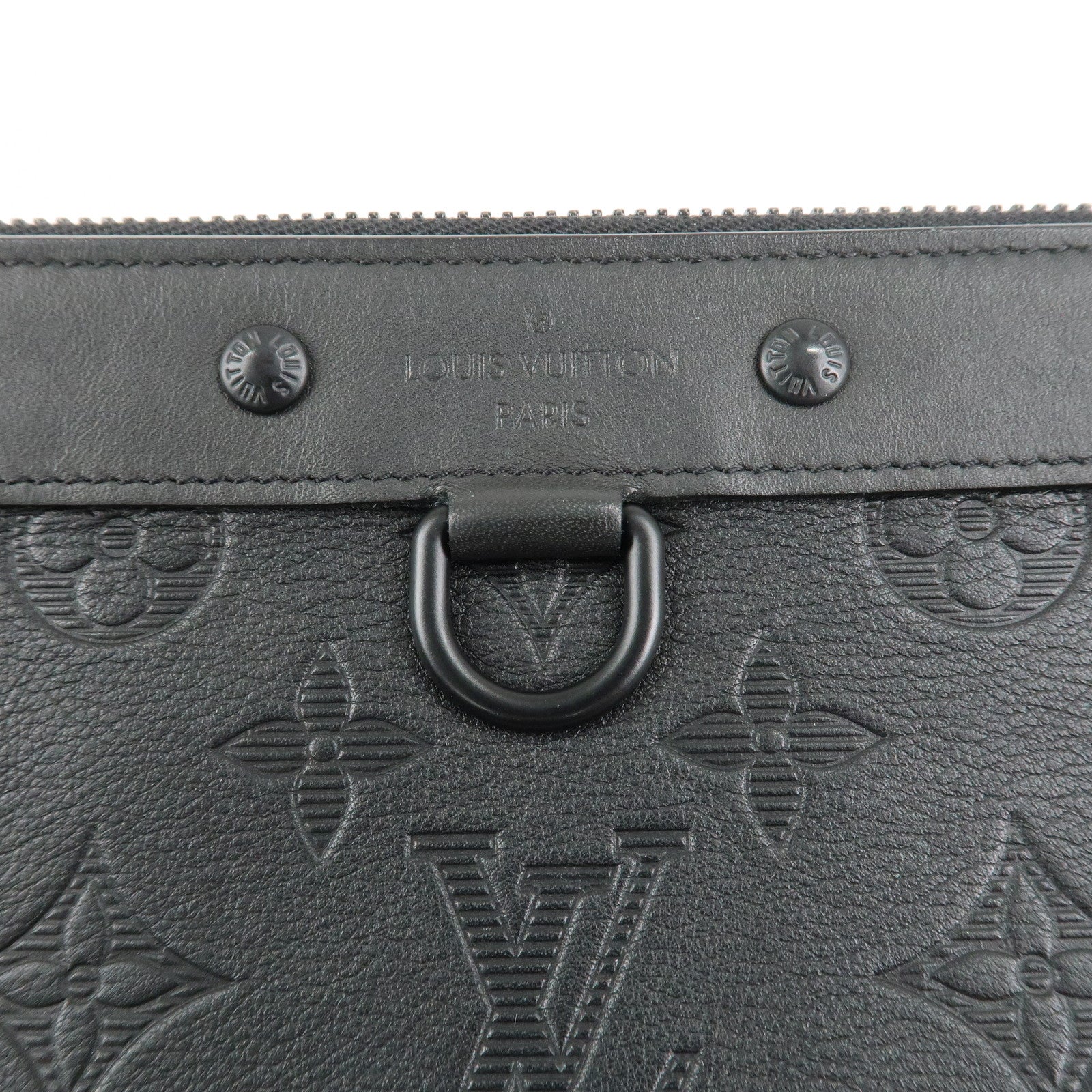 Louis Vuitton Monogram Shadow Pochette Discovery PM Black M44335 Used