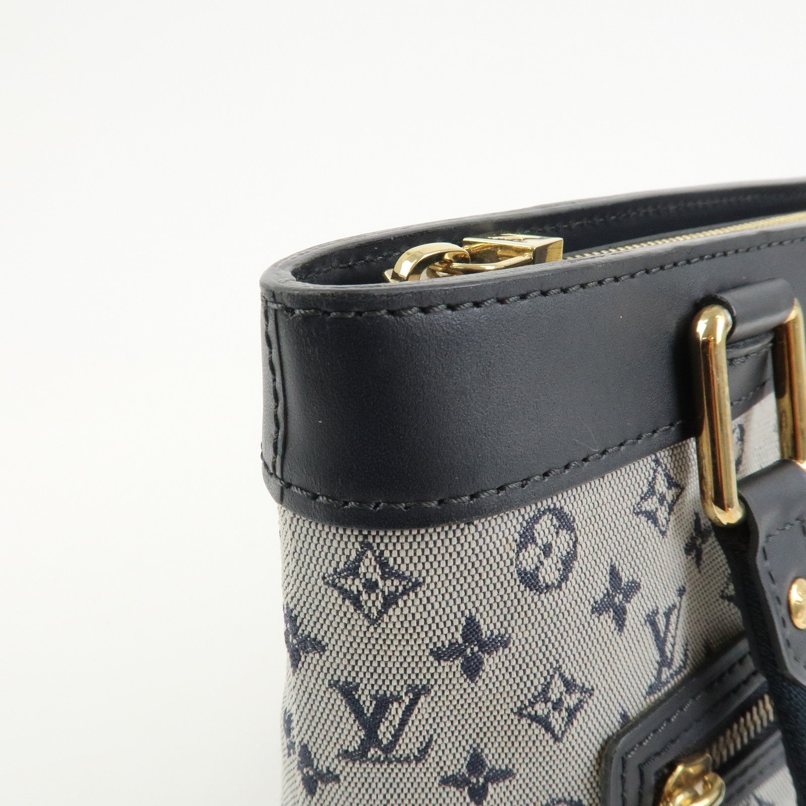 Louis Vuitton Monogram Mini Lin Lucille PM Hand Bag Blue M92676