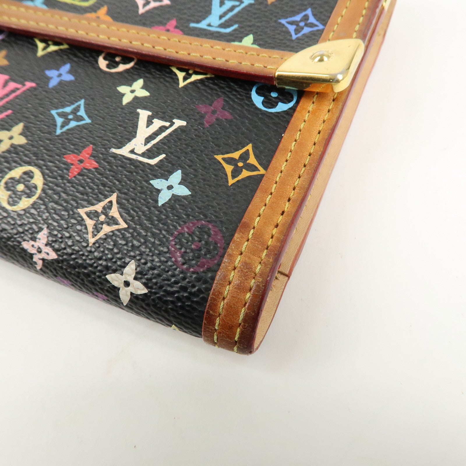 Louis Vuitton Monogram Multicolor Porte Trezor International M92658 Used