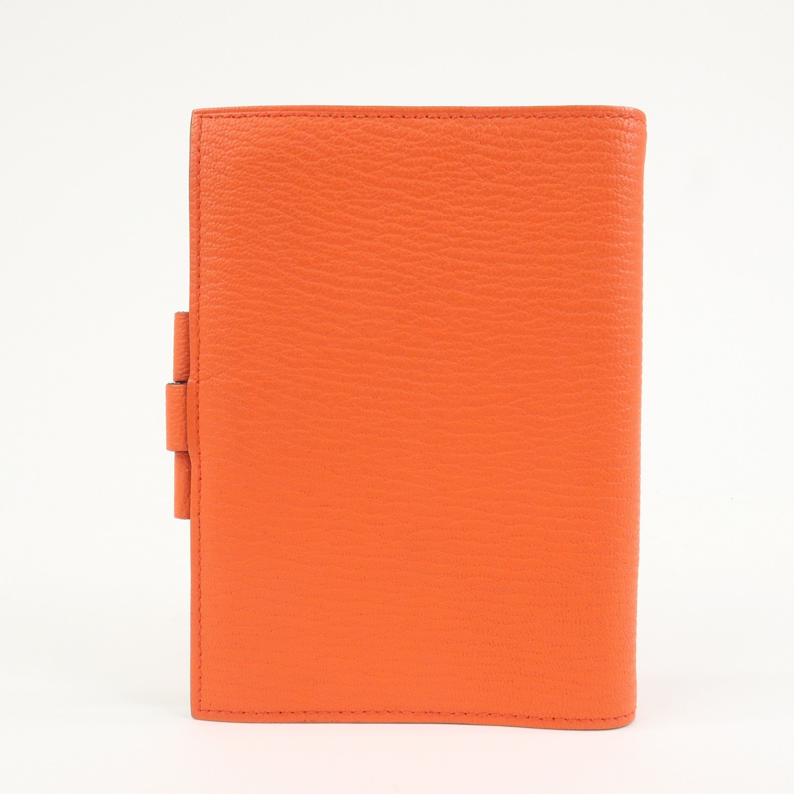 HERMES Leather Agenda PM Planner Cover X Stamped Orange