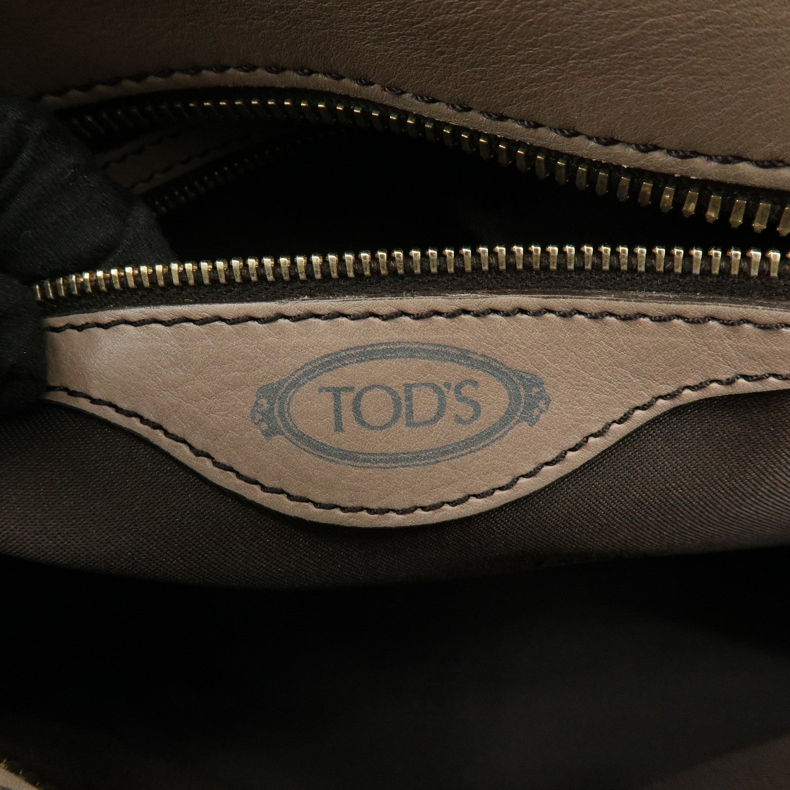 TOD'S  D Styling Leather 2Way Bag Hand Bag Shoulder Bag Gray