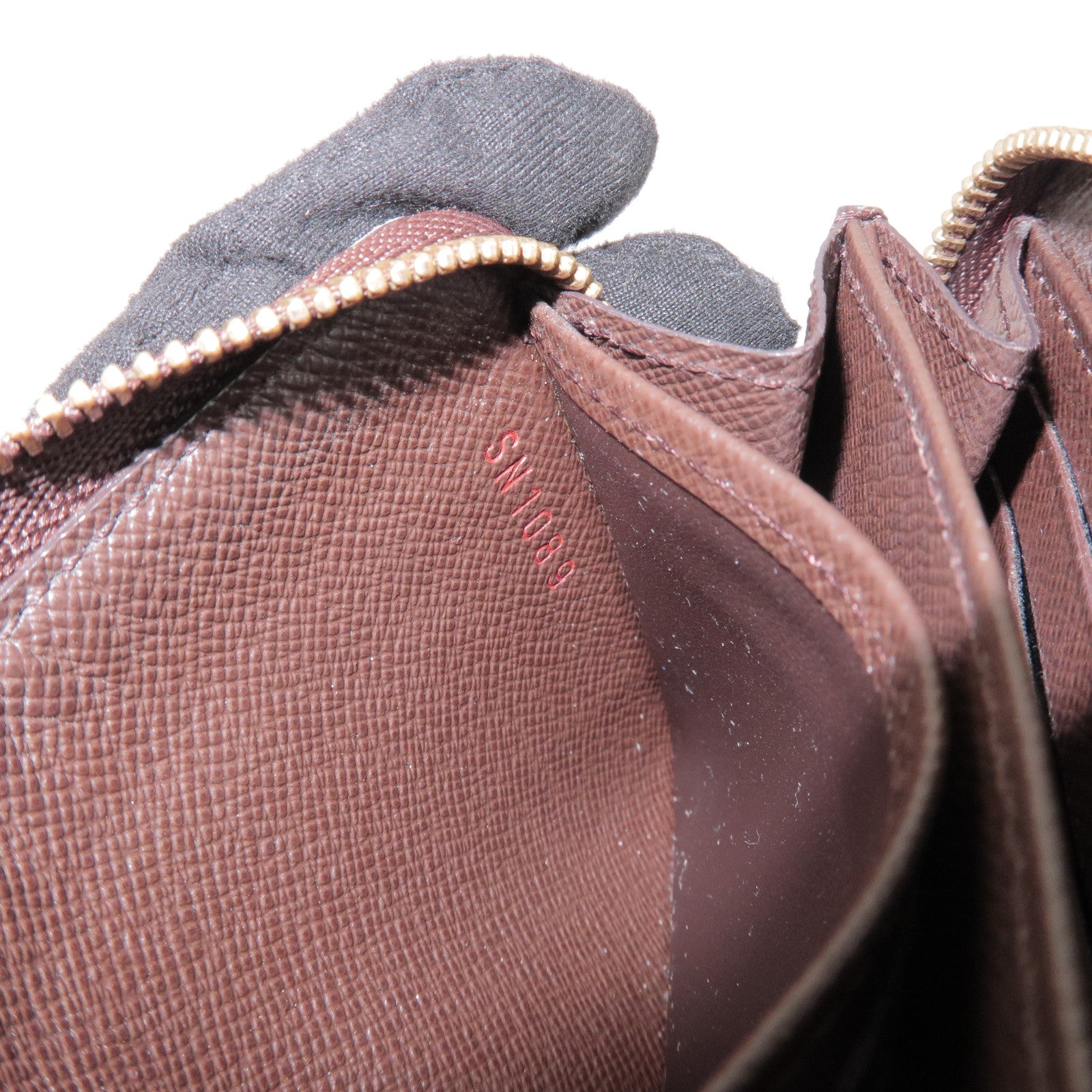 Louis Vuitton Damier Zippy Coin Case Wallet Brown N63070