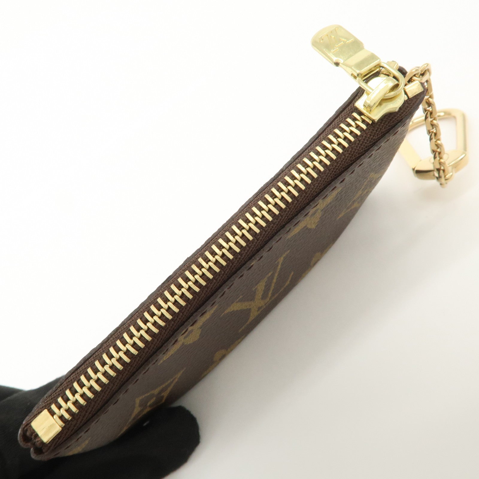 Louis Vuitton Monogram Pochette Cles Coin Case Key Case Brown M62650