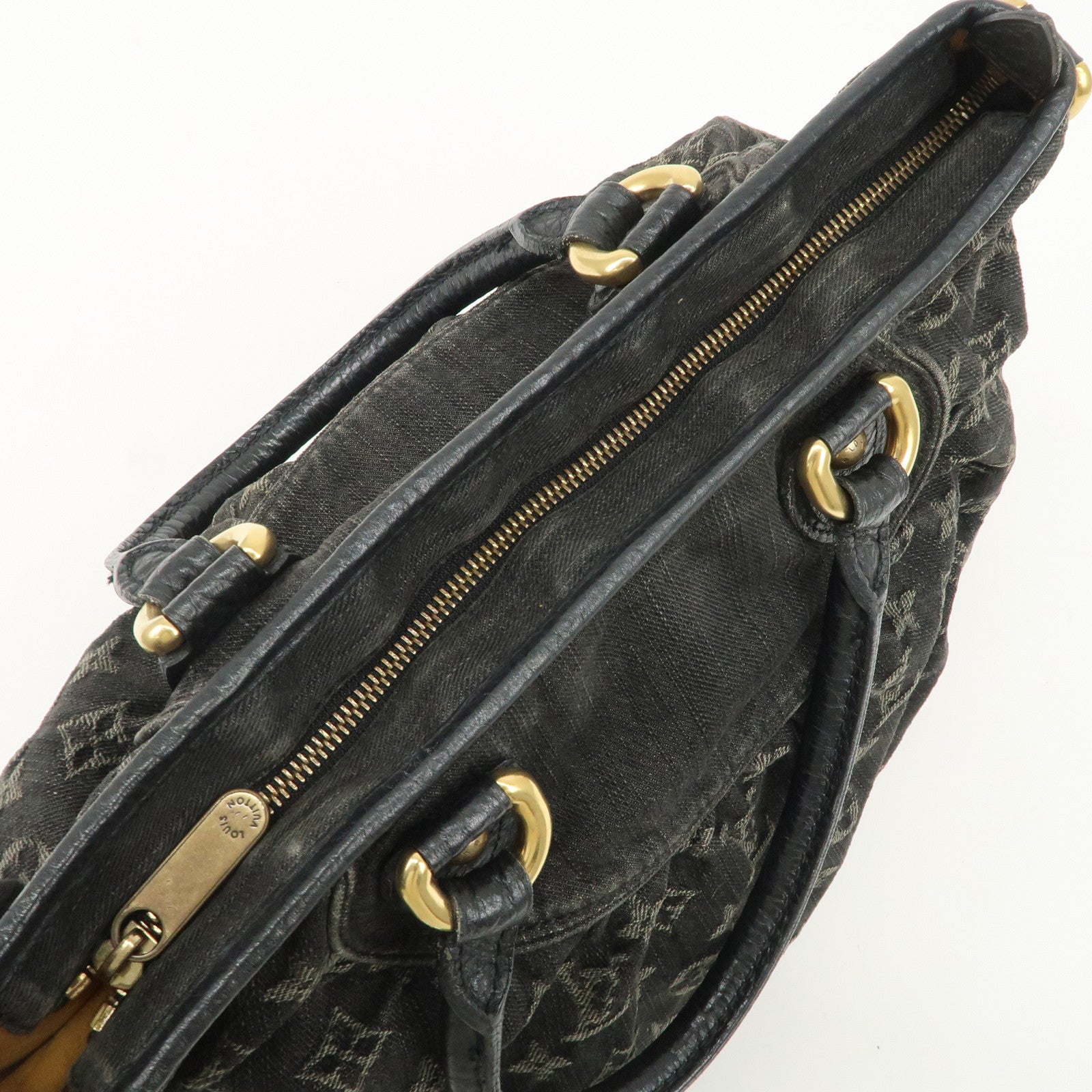 Louis Vuitton Monogram Denim Neo Cabby MM 2Way Bag Noir M95351