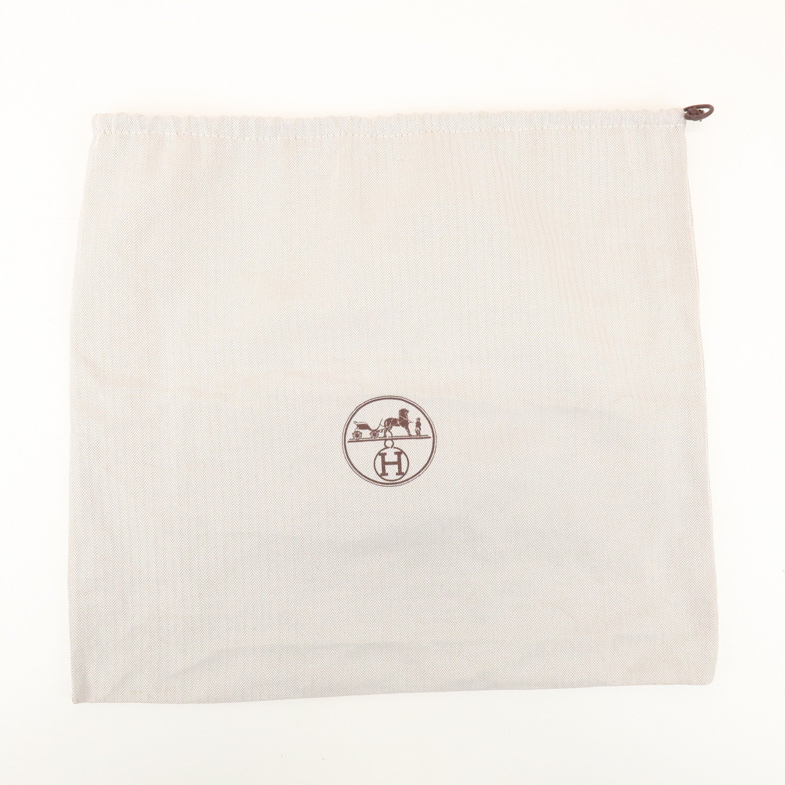 HERMES Set of 7 Drawstring Style Dust Bag Storage Bag Beige