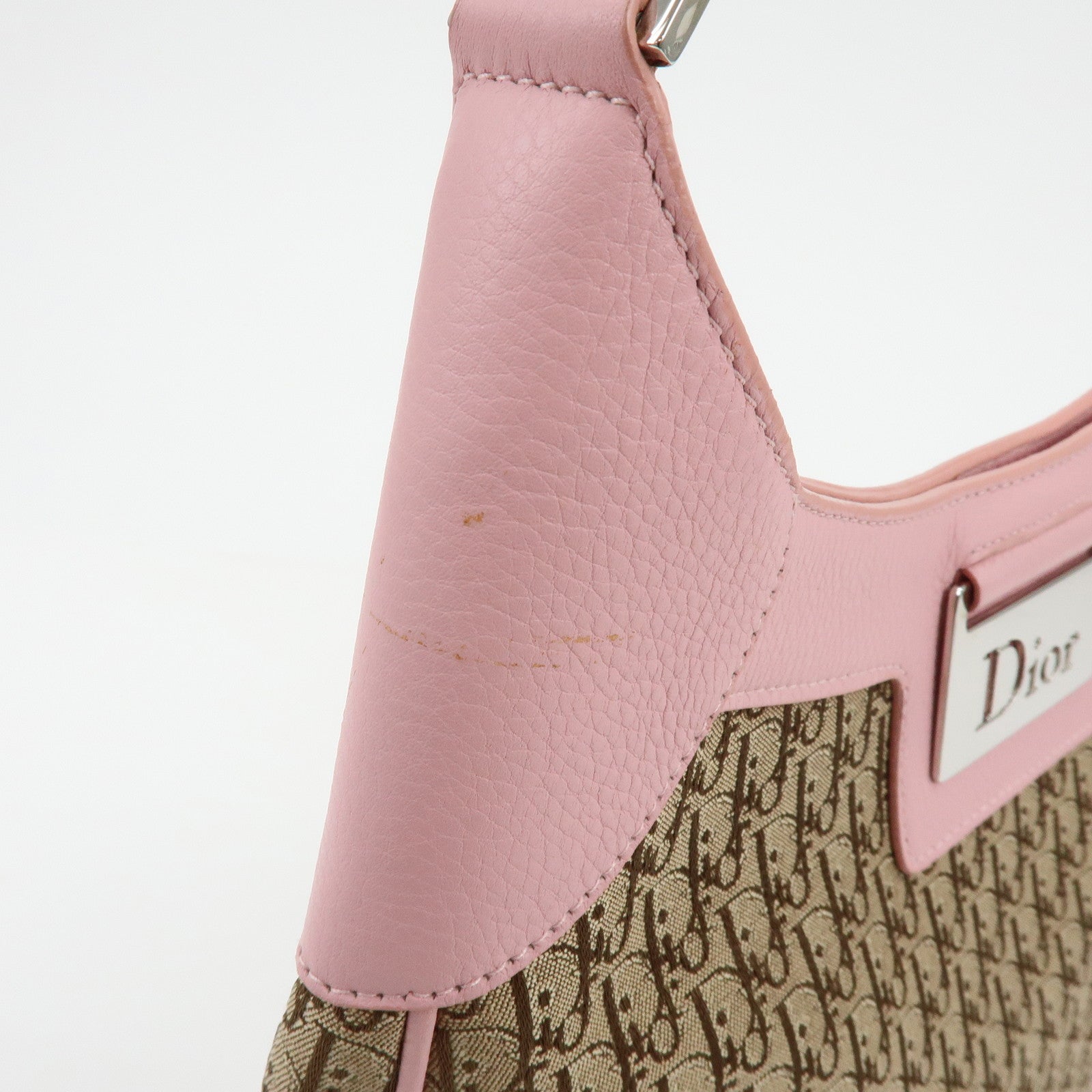 Christian Dior Street Chic Trotter Canvas Leather Shoulder Bag