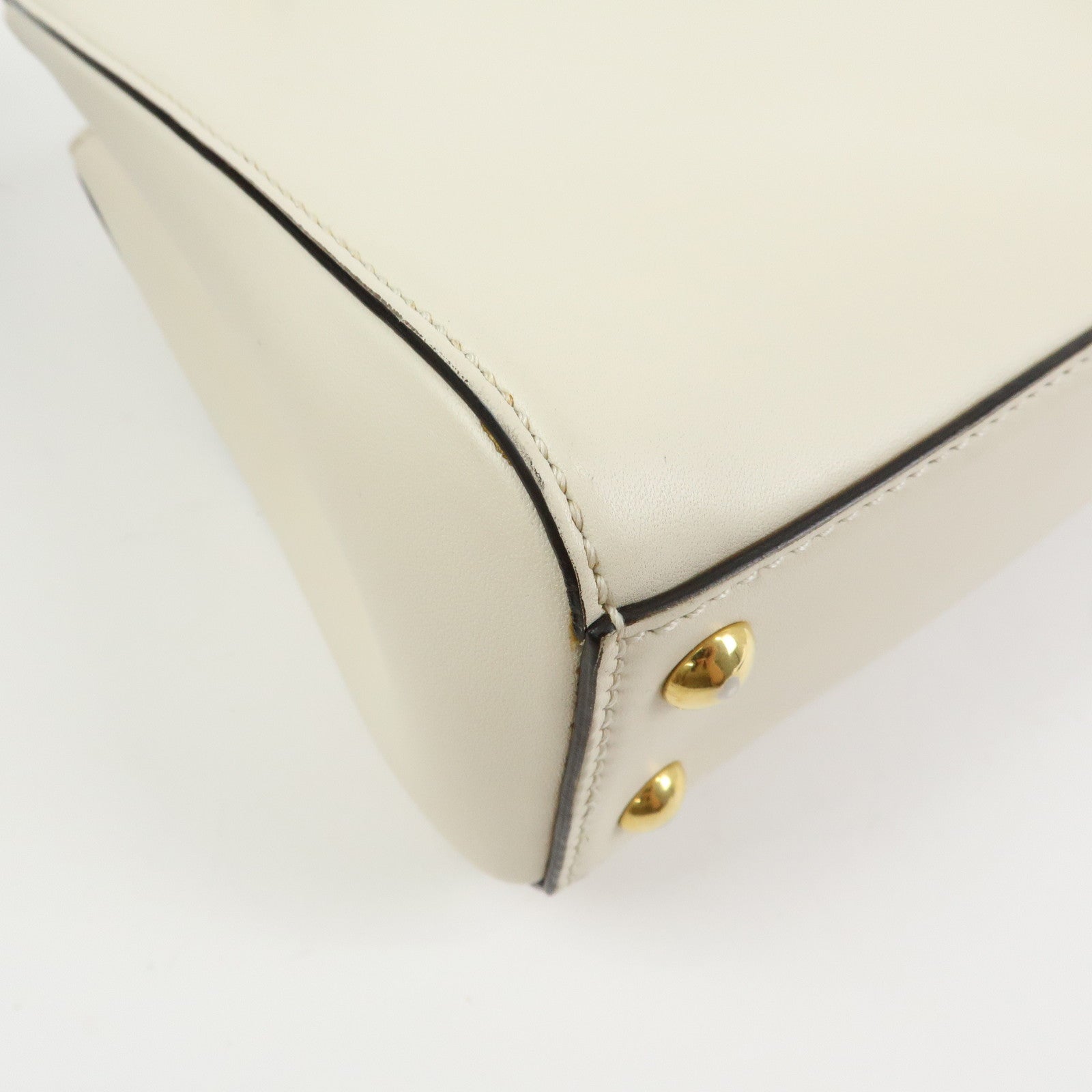 GUCCI Sylvie Sherry Leather 2Way Bag Hand Shoulder Bag White 460381