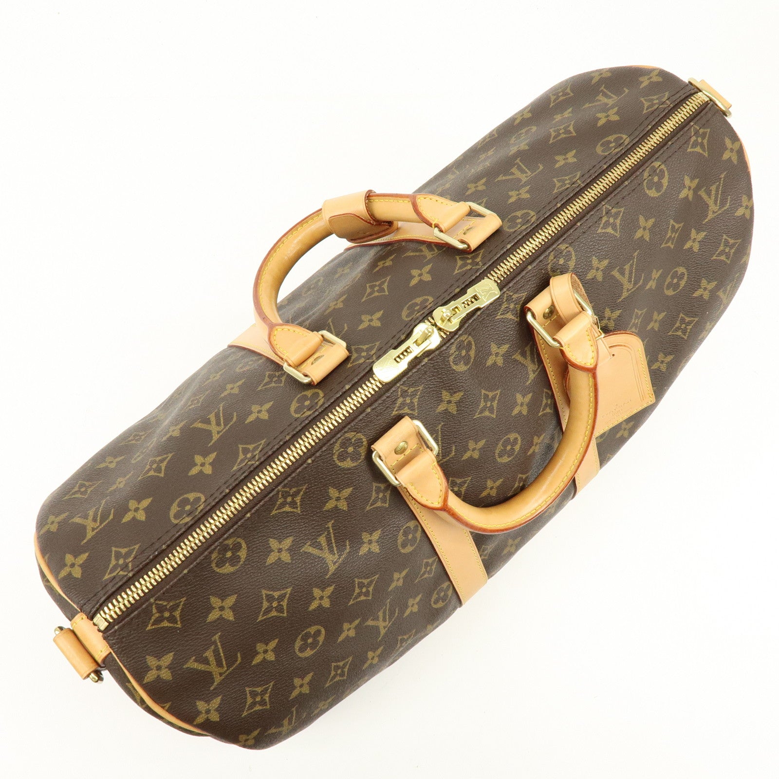 Louis Vuitton Monogram Keep All Bandouliere 45 Boston Bag M41418