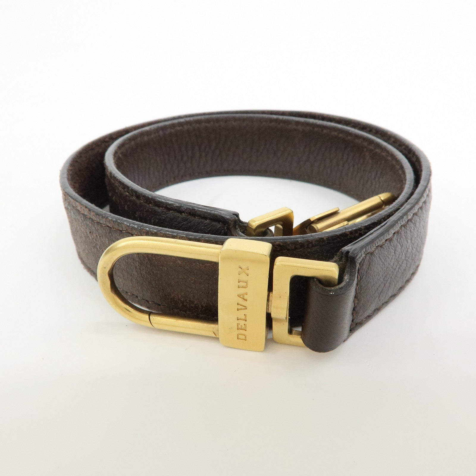 DELVAUX Leather 2Way Bag Hand Bag Shoulder Bag Brown