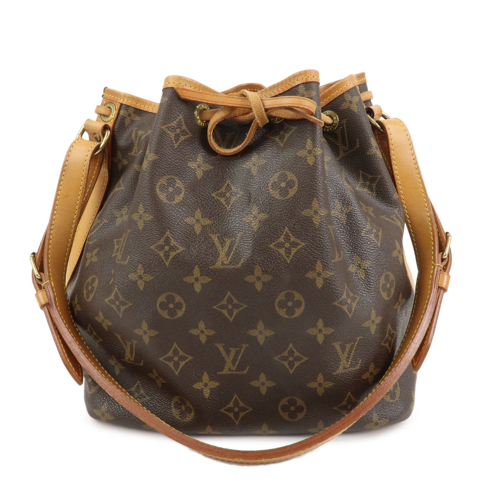 Louis Vuitton Monogram Petit Noe Shoulder Bag Brown M42226