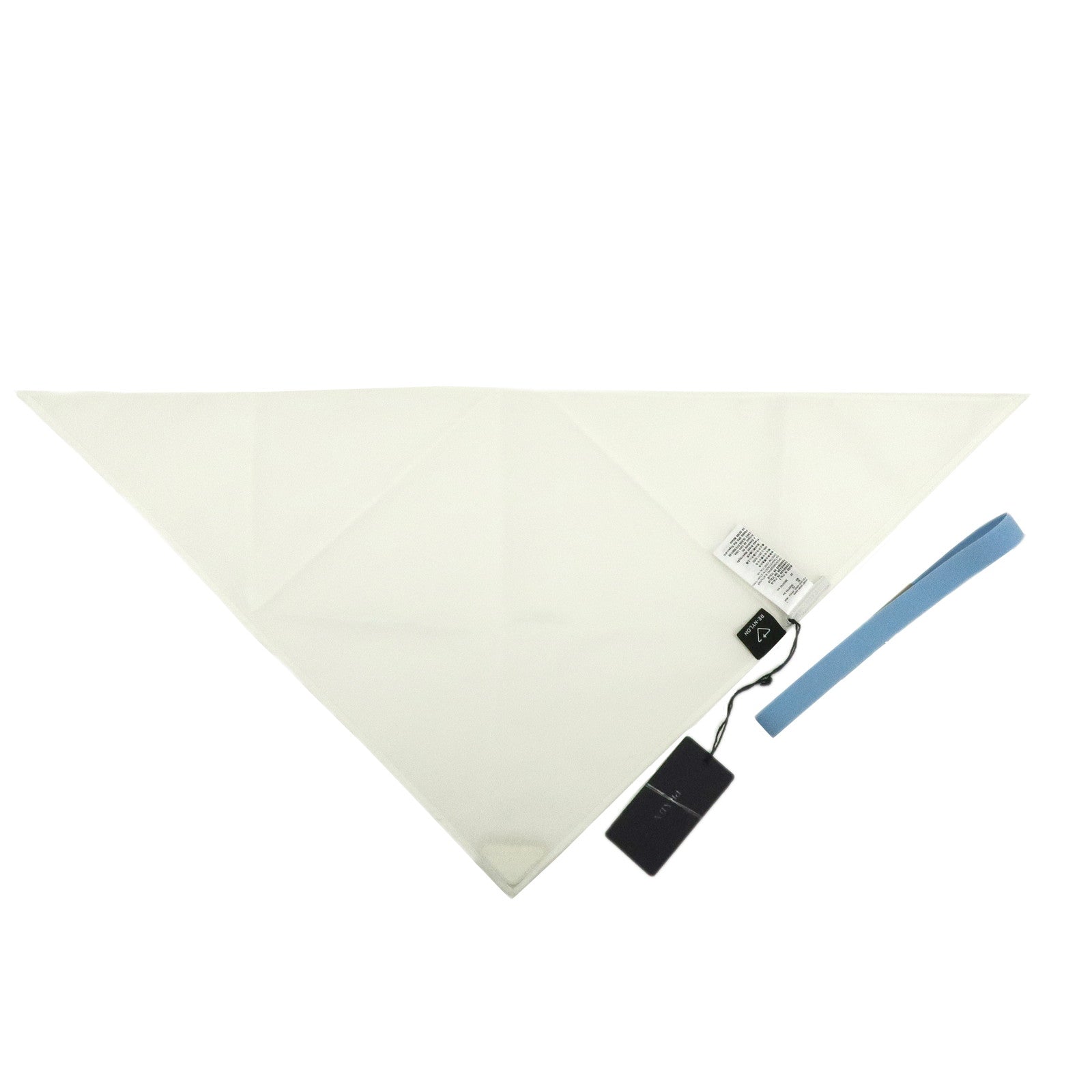 PRADA Triangle Logo Re-Nylon Scarf White 2FF036