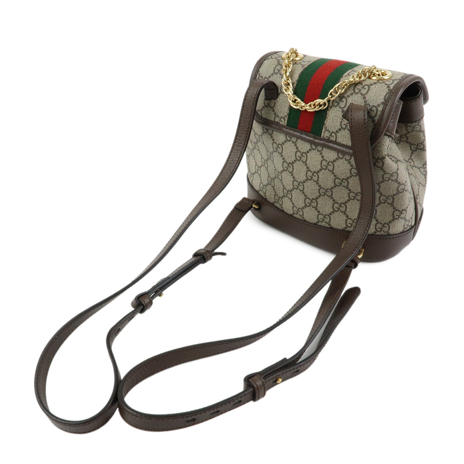 GUCCI Ophidia Sherry GG Supreme Leather Backpack Rucksack 795221