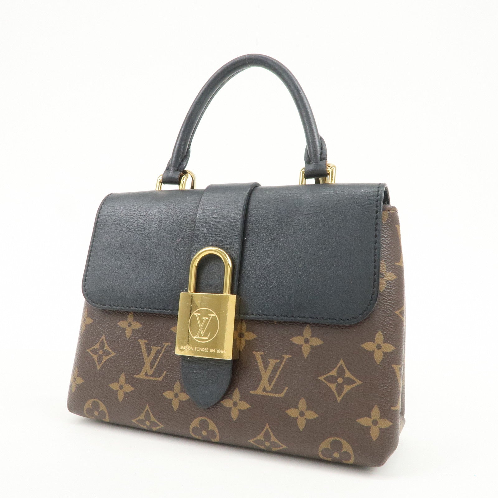 Louis Vuitton Monogram Locky BB 2Way Shoulder Bag Brown Noir M44141