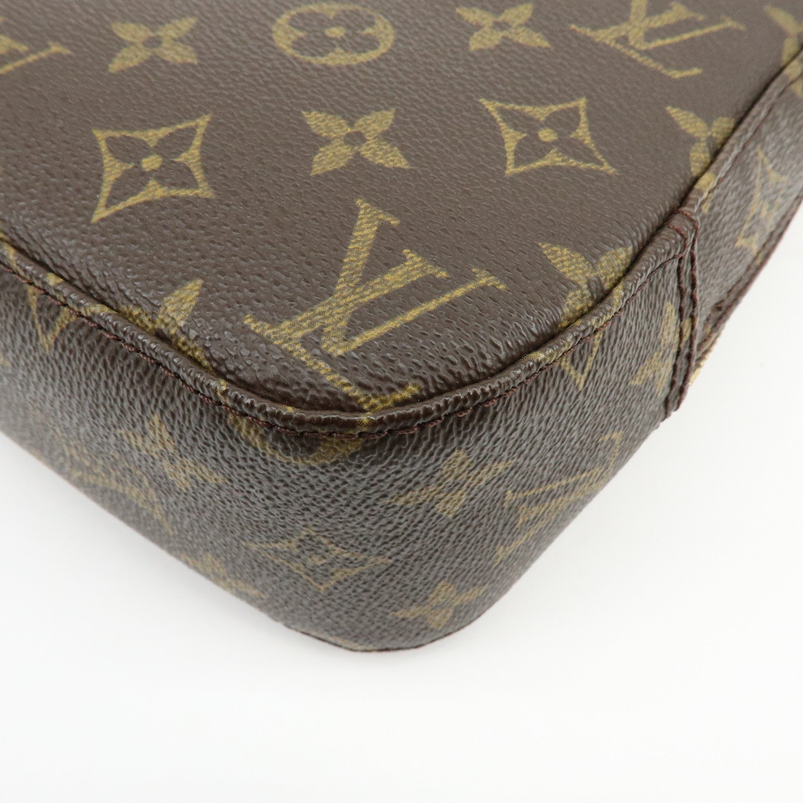 Louis Vuitton Monogram Spontini Hand Bag Brown M47500