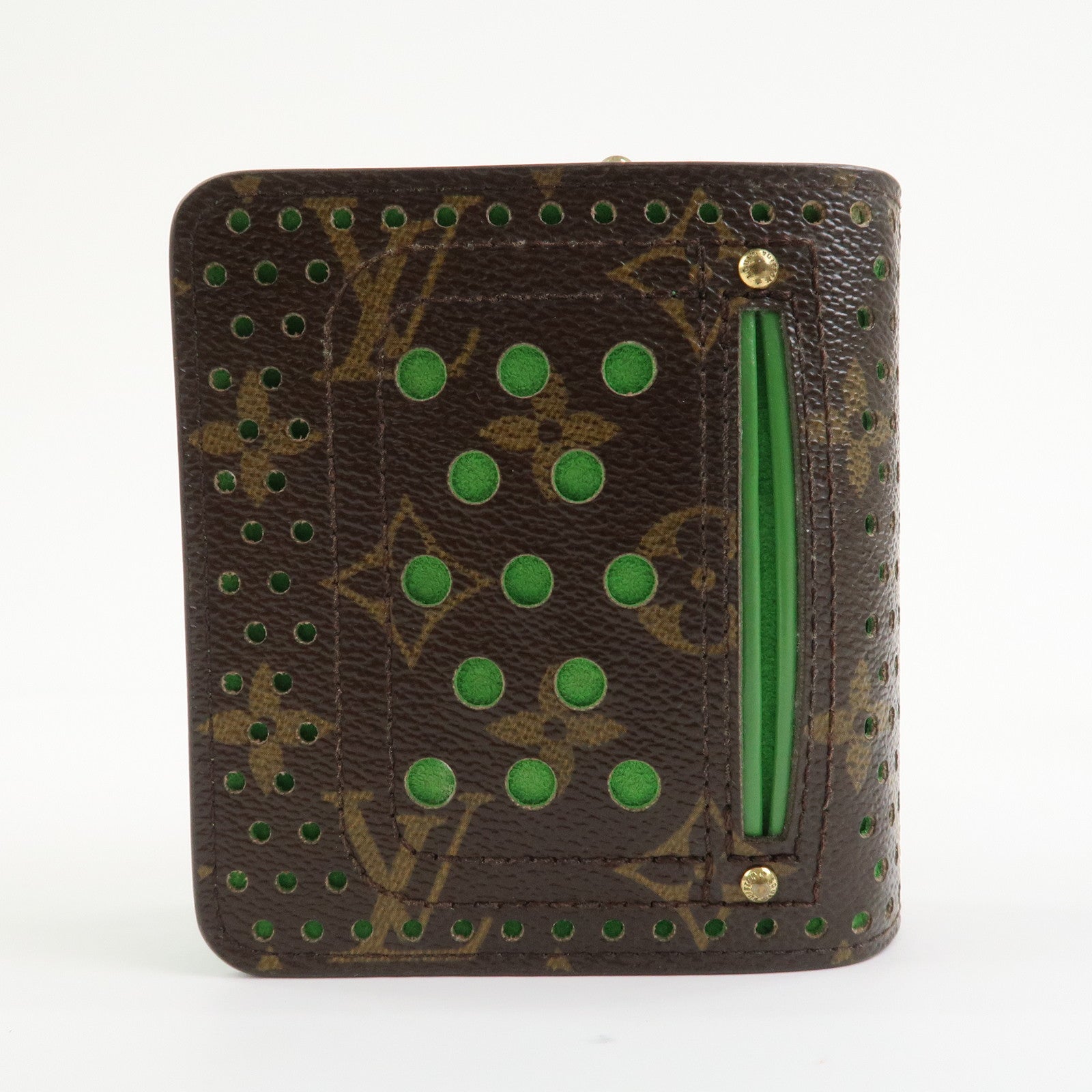Louis Vuitton Monogram Perforated Compact Bi-Fold Zip Wallet M95218