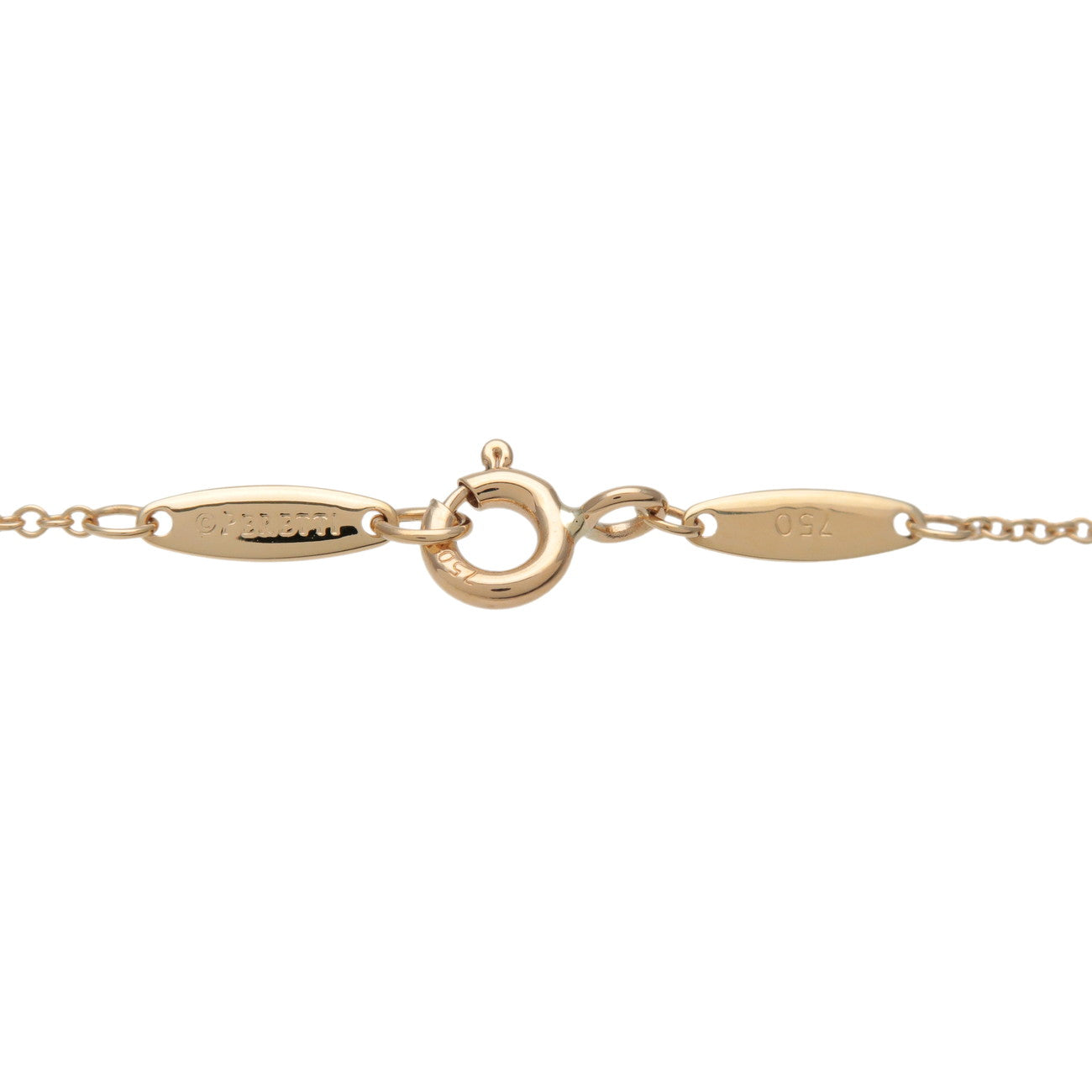 Tiffany & Co By The Yard 1P Diamond Necklace K18 750YG Yellow Gold