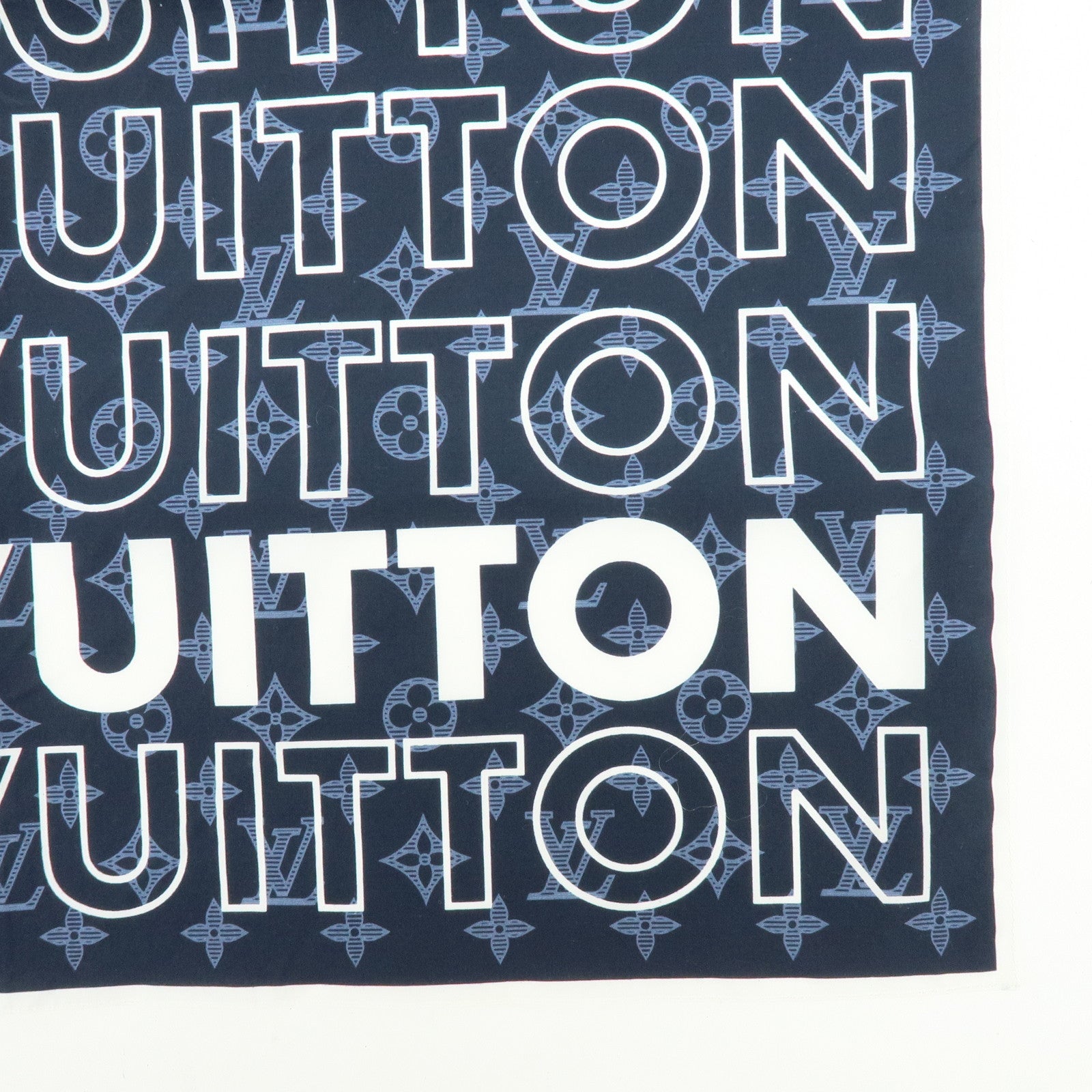 Louis Vuitton Monogram Cotton 100％ Logo Scarf Handkerchief MP2306
