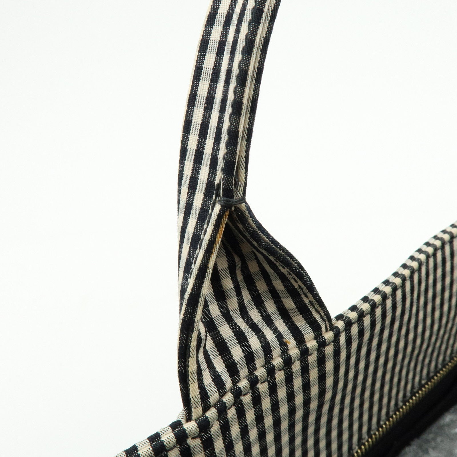 PRADA Canapa Canvas 2Way Bag Hand Bag Shoulder Bag Black Ivory