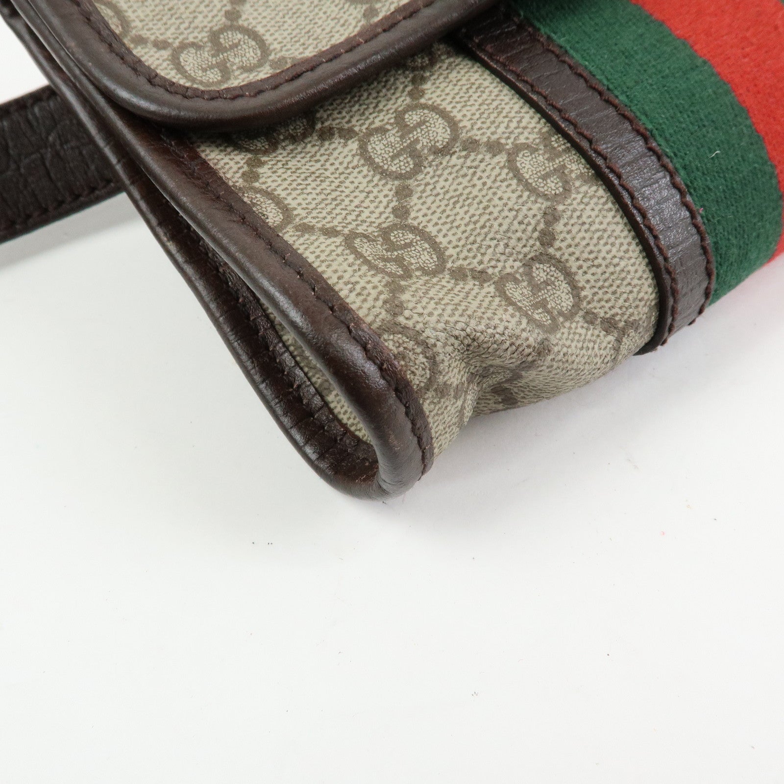 GUCCI Sherry GG Supreme Leather Waist Pouch Body Bag Beige 152597