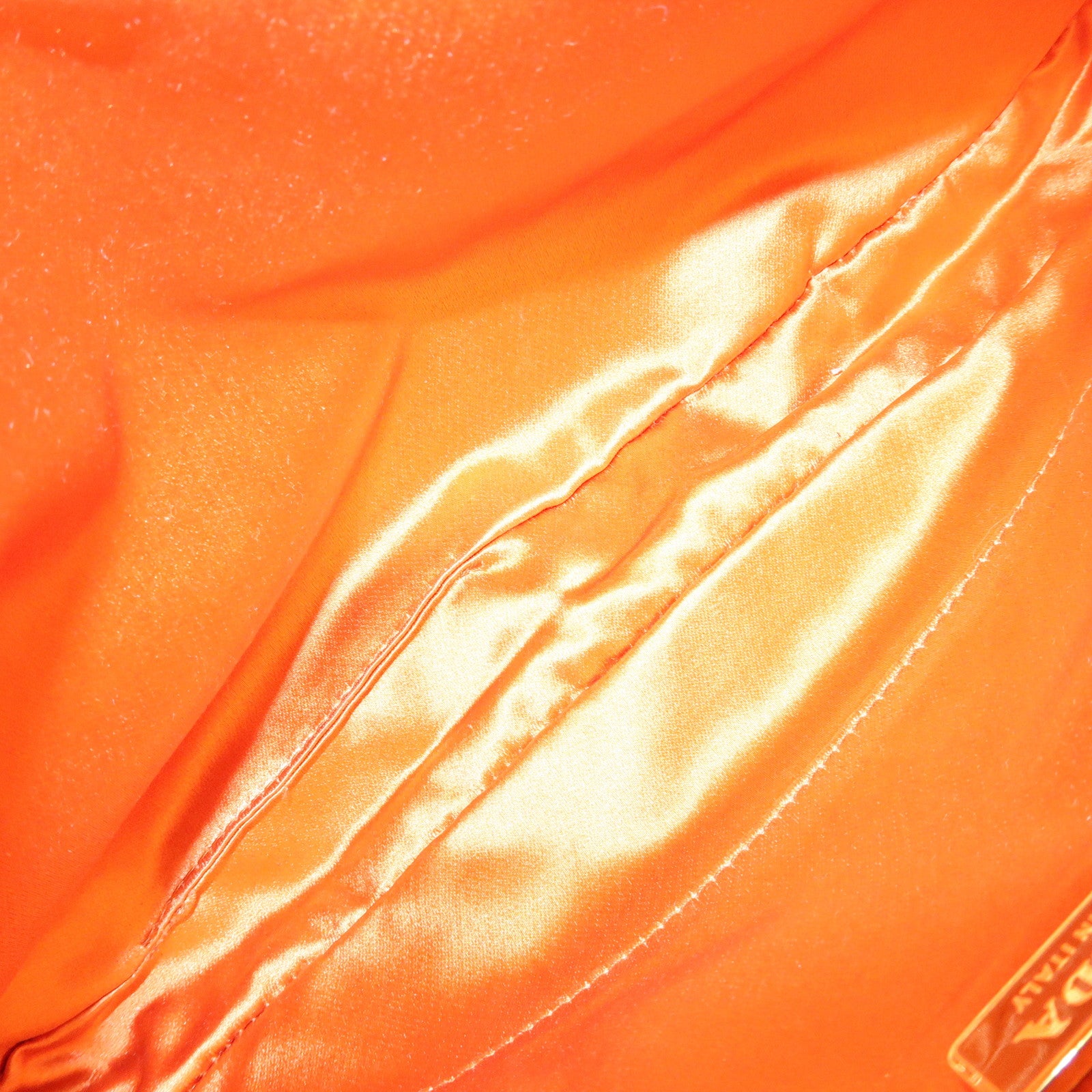 PRADA Triangle Logo Re‑Nylon Leather Hand Bag Shoulder Bag Orange
