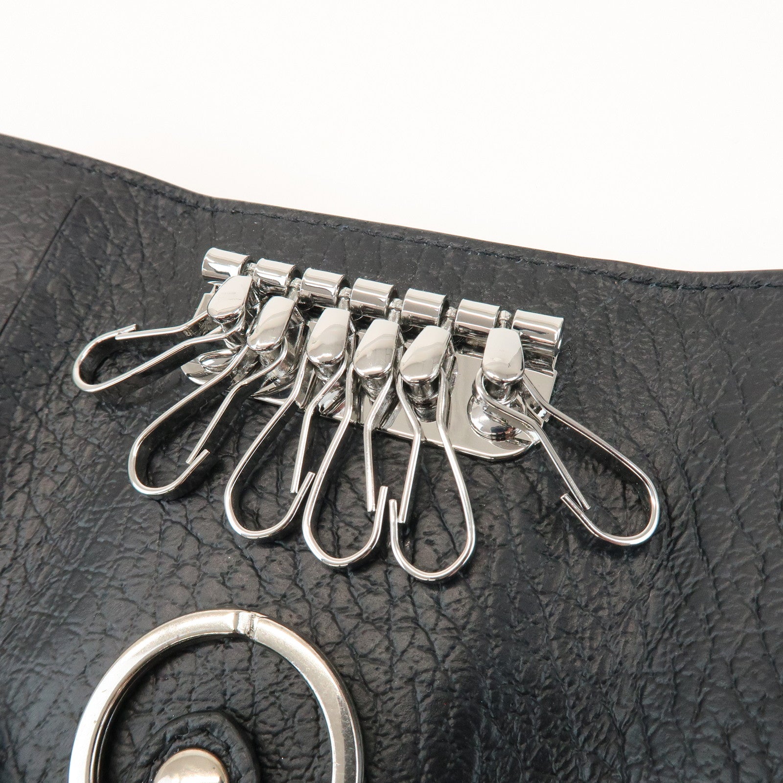 Maison Margiela Leather 6 hooks Key Case Key Holder Black