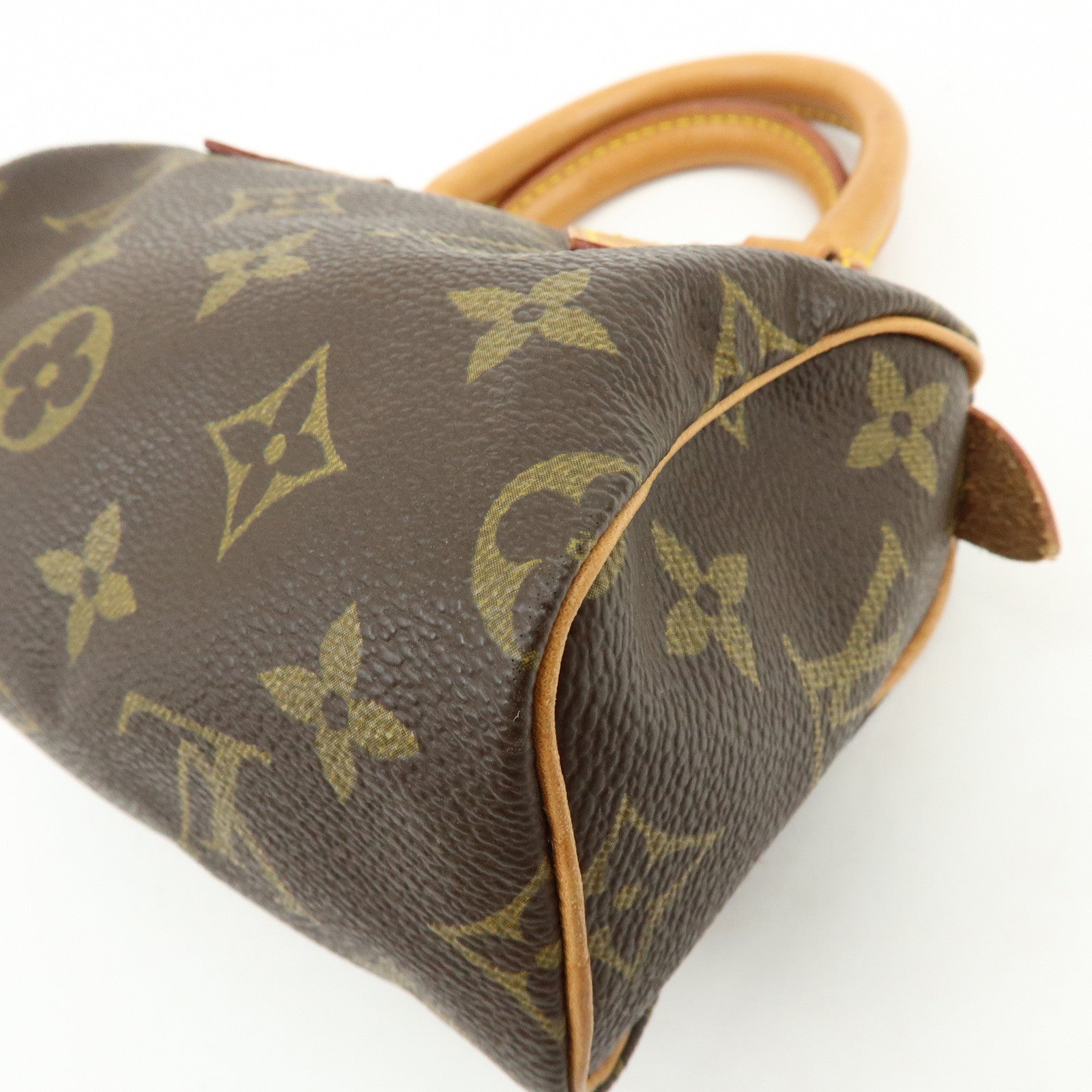 Louis Vuitton Monogram Mini Speedy Hand Bag Brown M41534