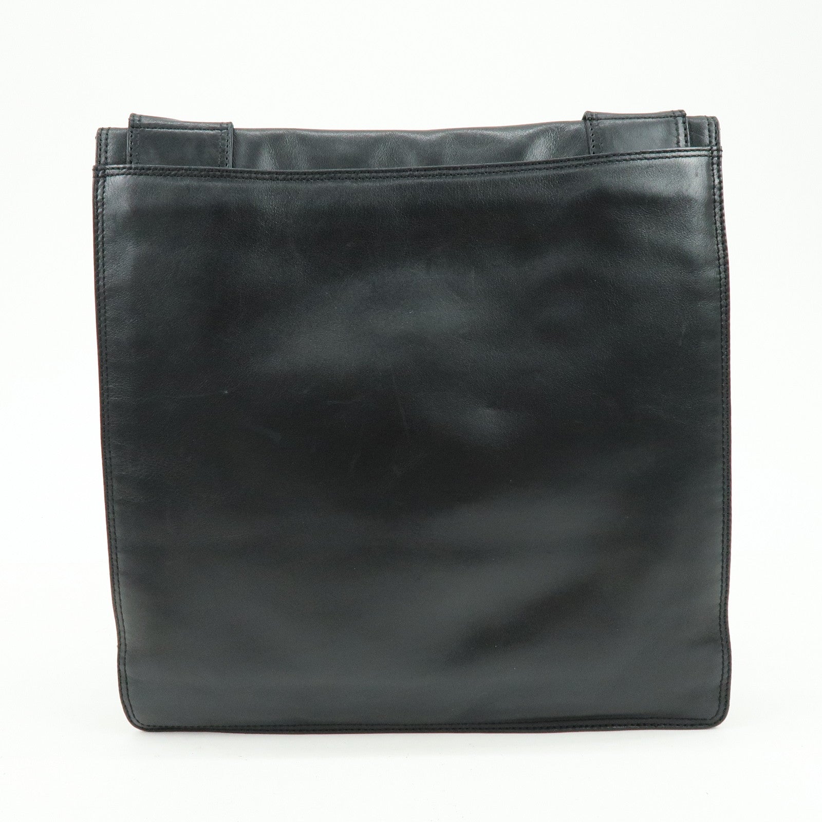 CHANEL Logo Lamb Skin Shoulder Bag Crossbody Bag Black