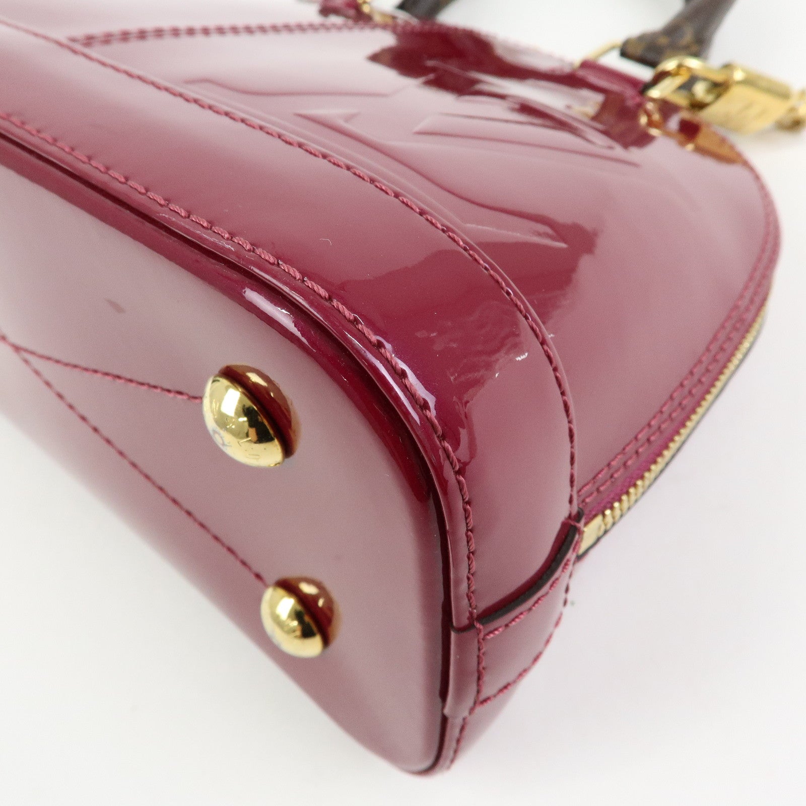 Louis Vuitton Monogram Vernis Alma BB 2Way Bag Magenta M54785