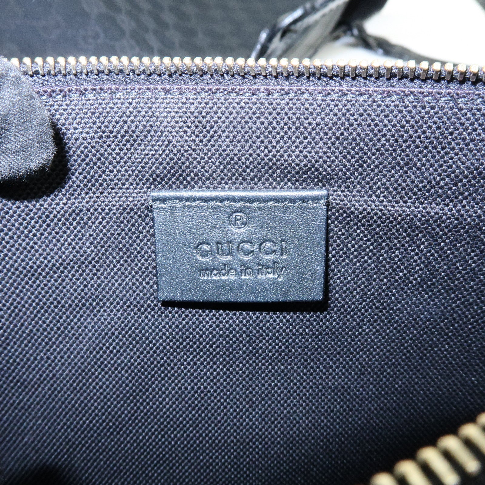 GUCCI GG Canvas Leather Tote Bag Shoulder Bag Black 247209