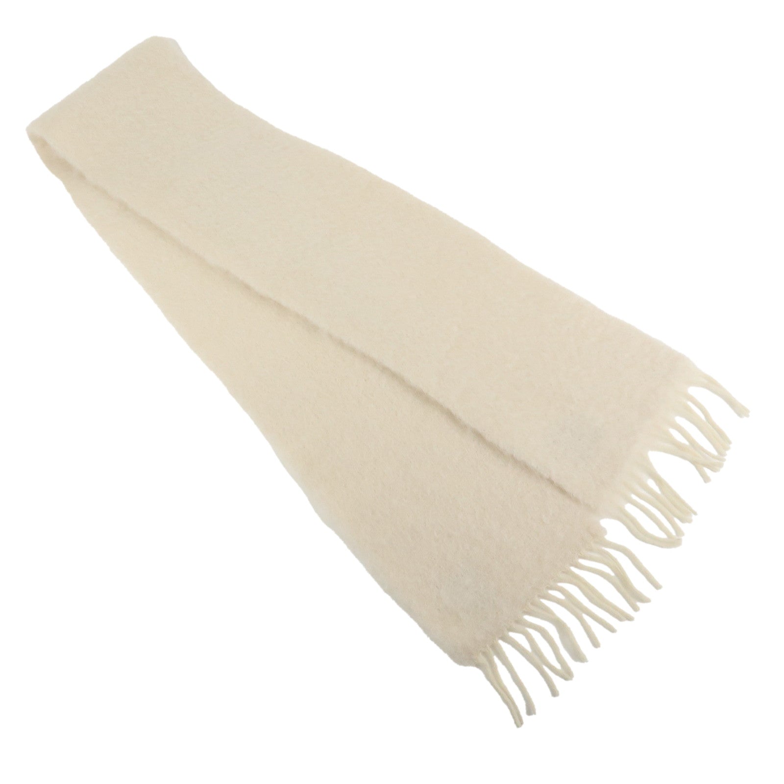 LOEWE Anagram Mohair Wool Nylon Scarf Stole White