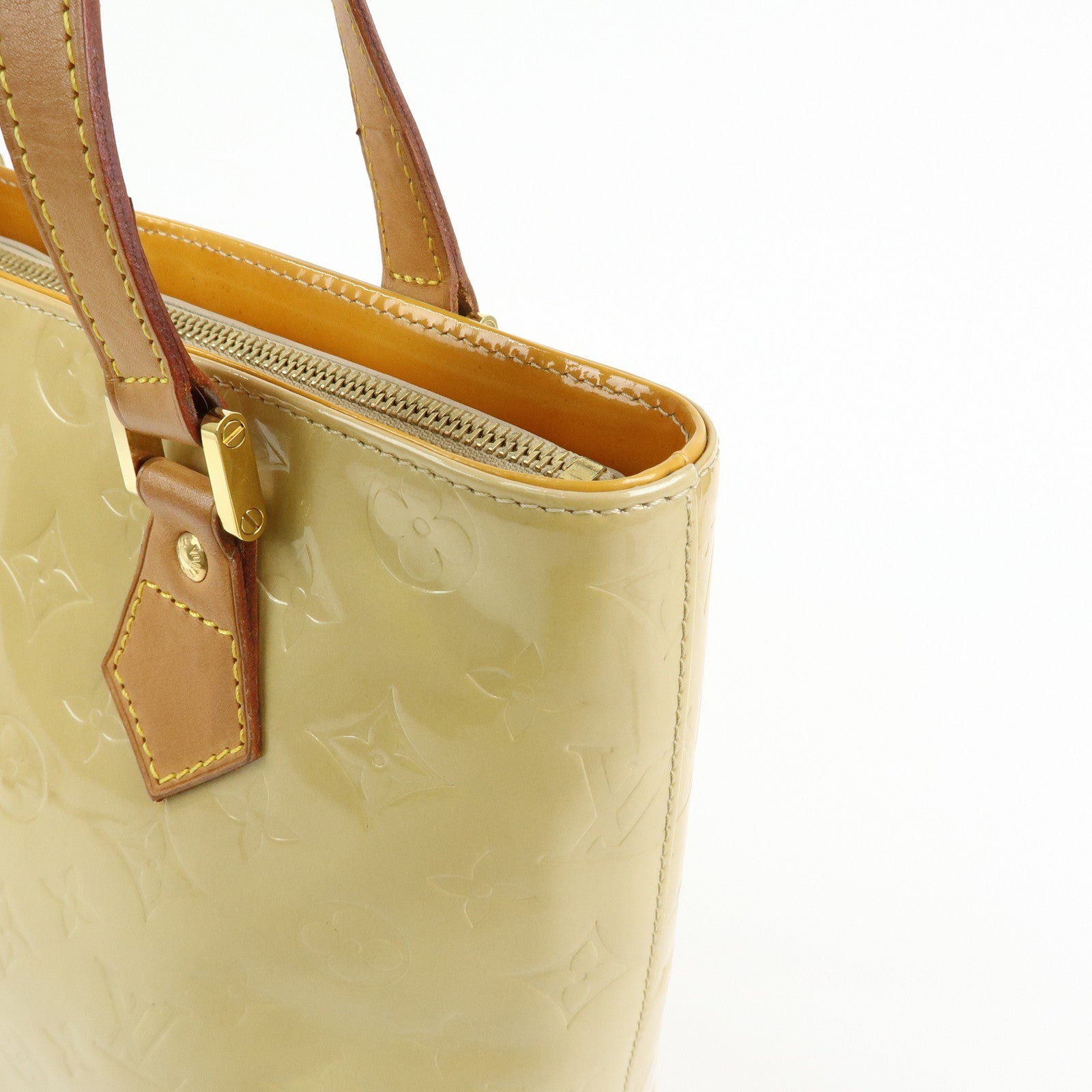 Louis Vuitton Monogram Vernis Houston Tote Hand Bag Beige M91004