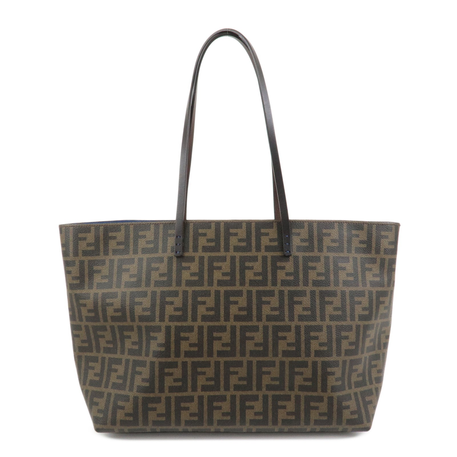 FENDI Zucca PVC Leather Tote Bag Shoulder Bag Brown 8BH185