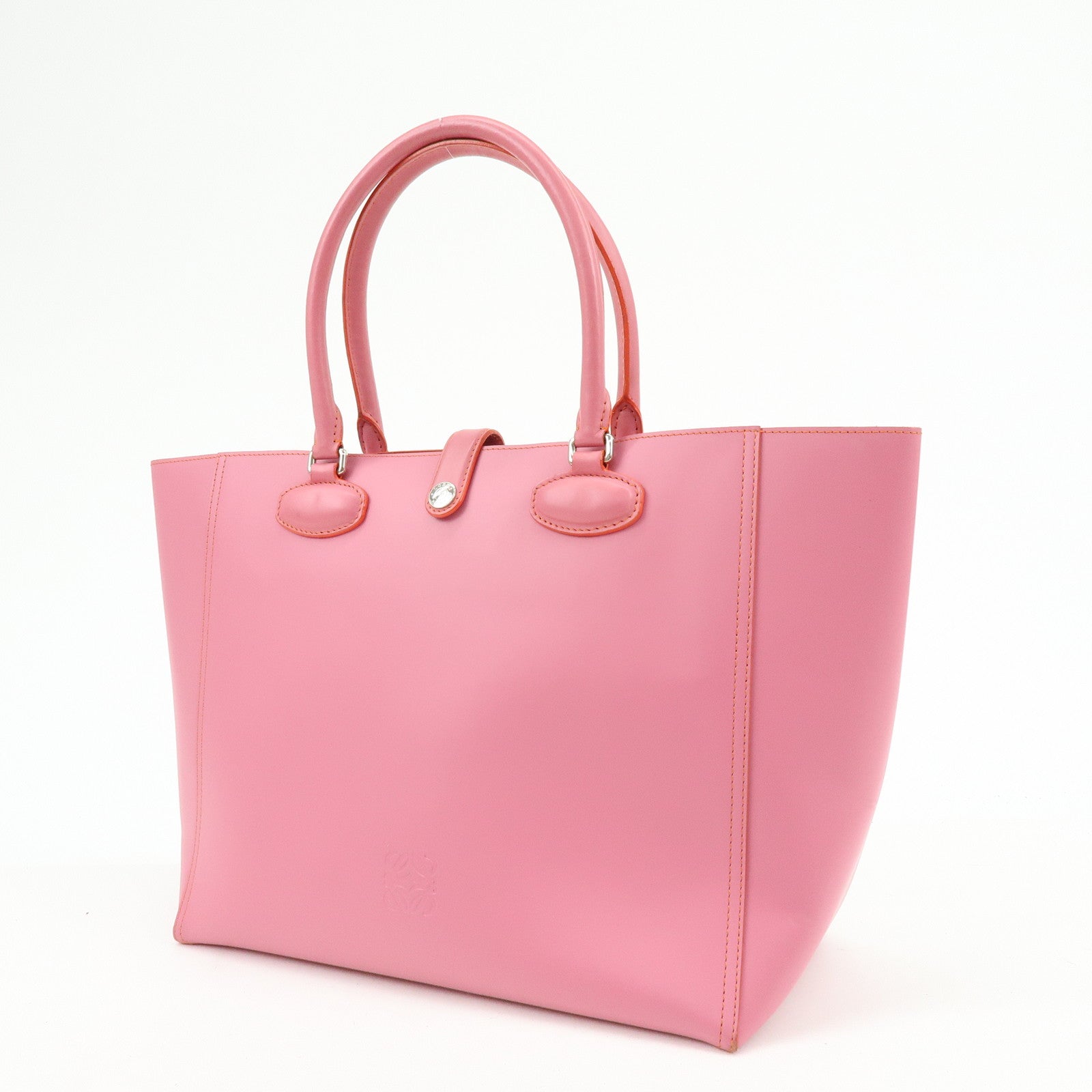 LOEWE Leather Tote Bag Shoulder Bag Hand Bag PInk