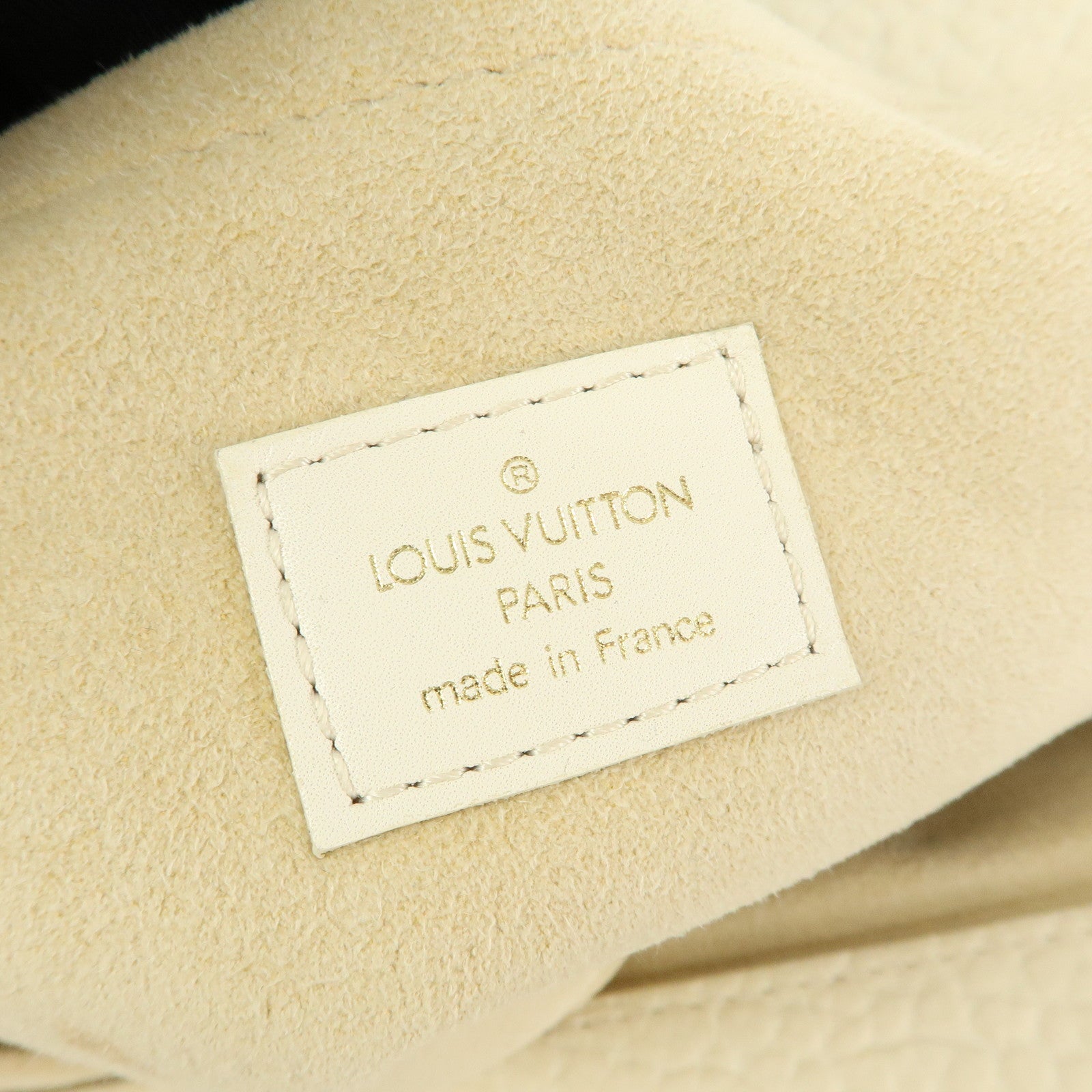 Louis Vuitton Monogram Mini Lin Trapes GM Hand Bag Camel M40060