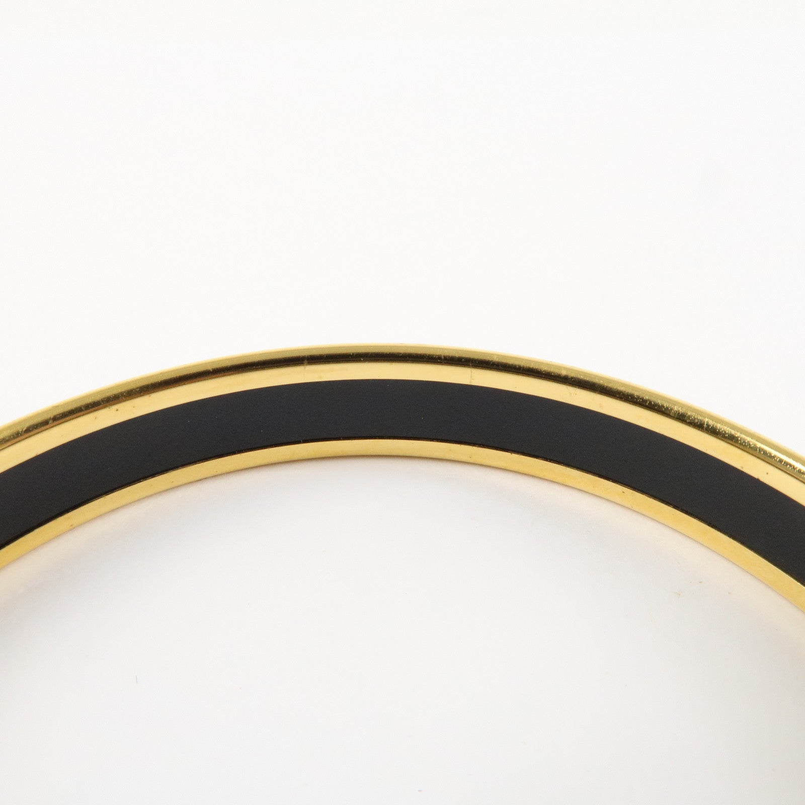 HERMES Email PM Bangle Bracelet Cloisonne Enamel Z Stamped Multicolor Used