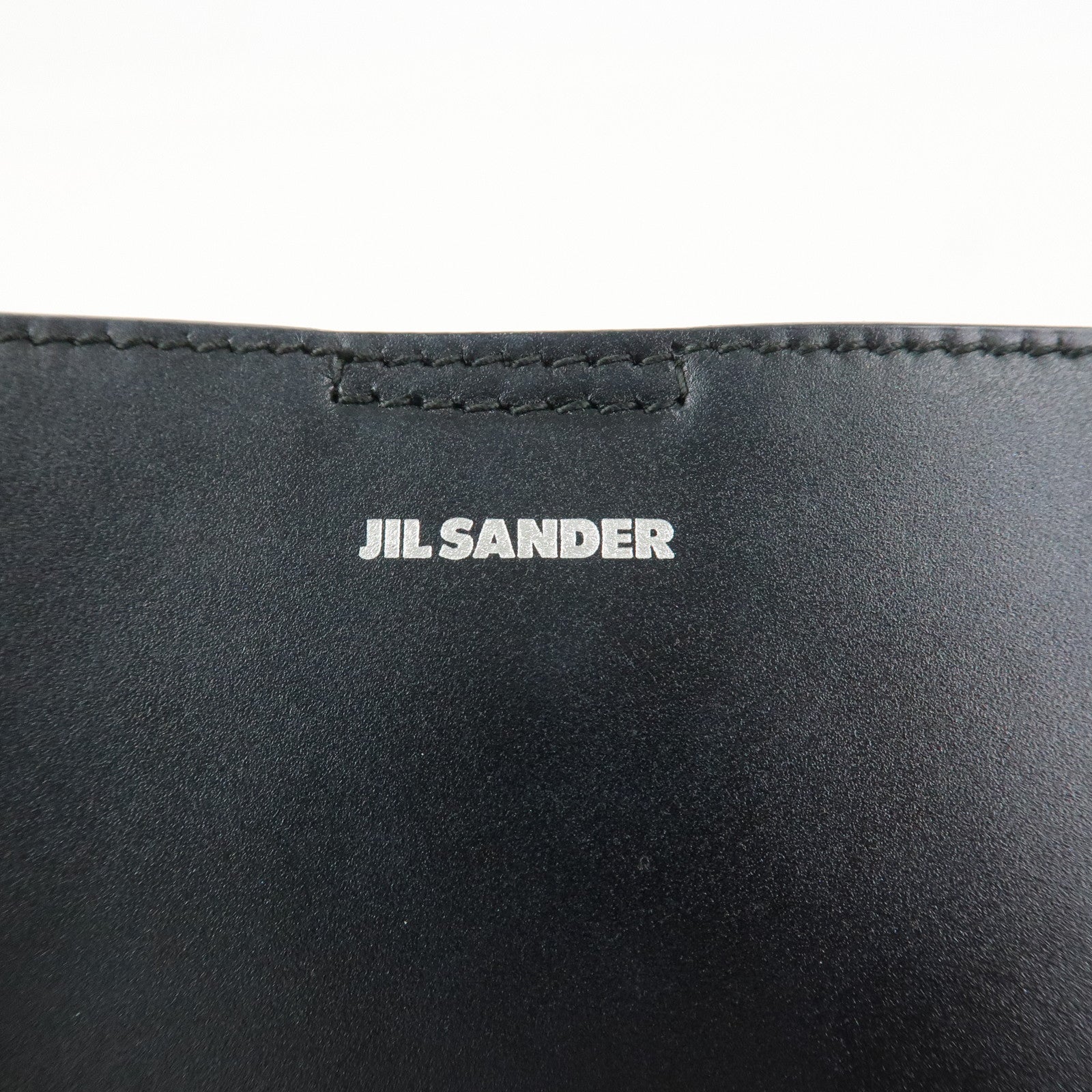 JIL SANDER Tangle Small Logo Leather Shoulder Bag Hand Bag Black