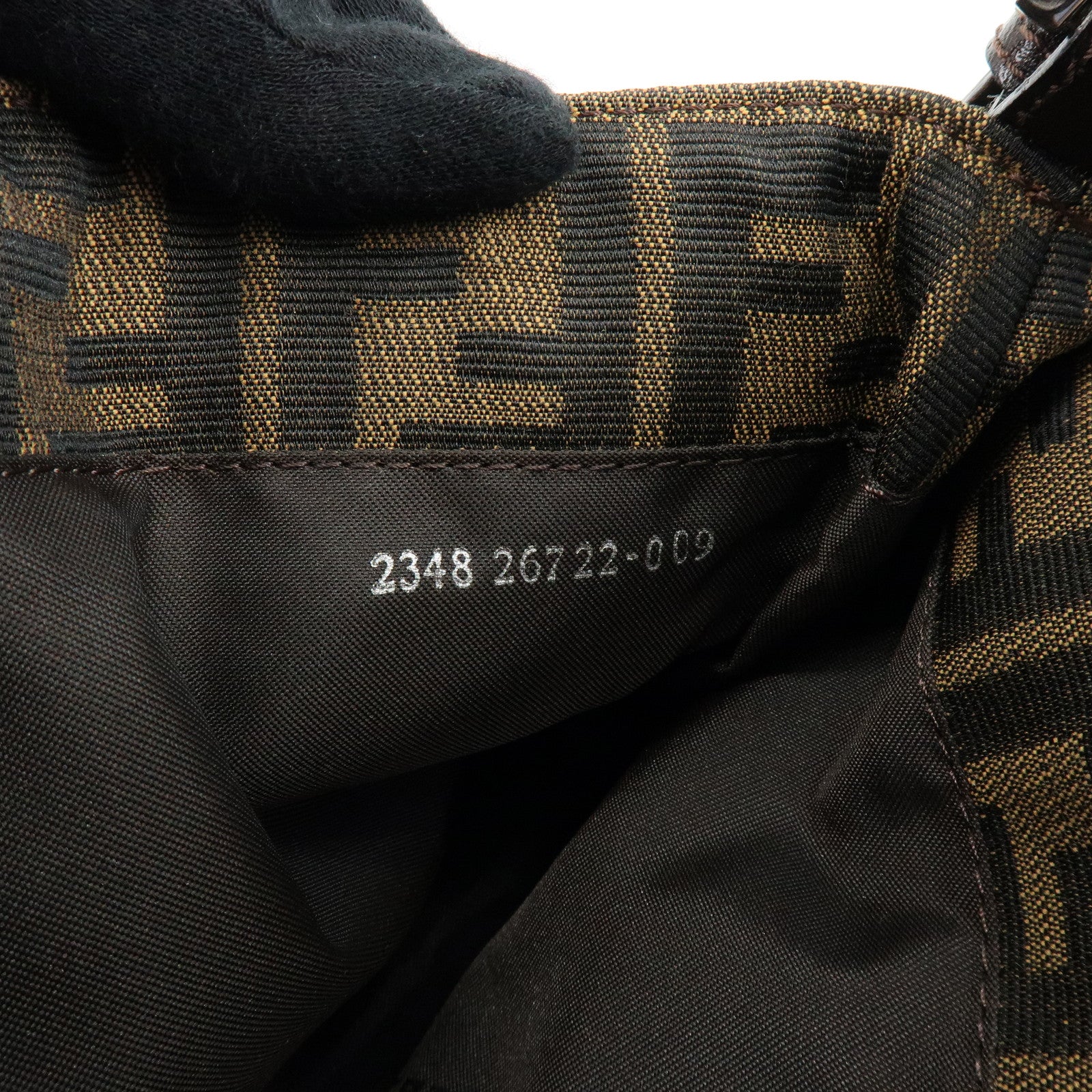 FENDI Zucca Canvas Leather Hand Bag Shoulder Bag Brown 26722