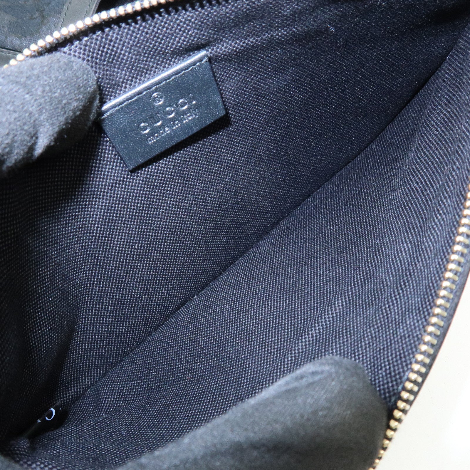 GUCCI GG Canvas Leather Tote Bag Shoulder Bag Black 247209