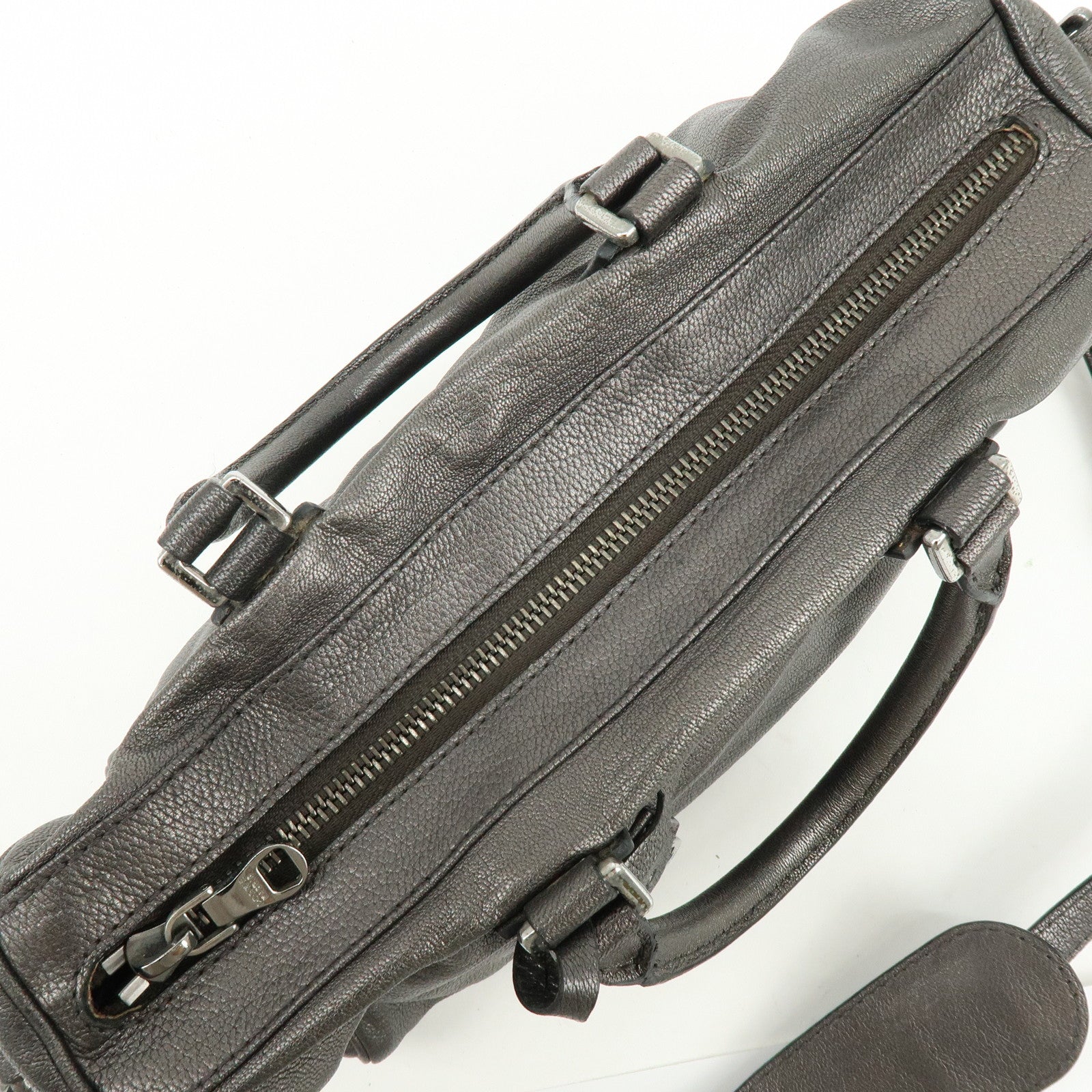 LOEWE Anagram Leather 2Way Bag Hand Bag Shoulder Bag Bronze