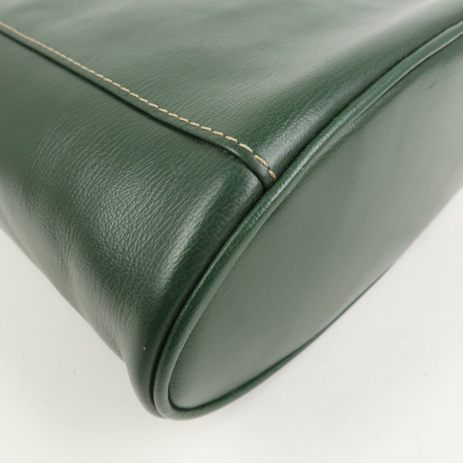 LOEWE Velazquez Calf Leather Hand Bag Vanity Bag Green