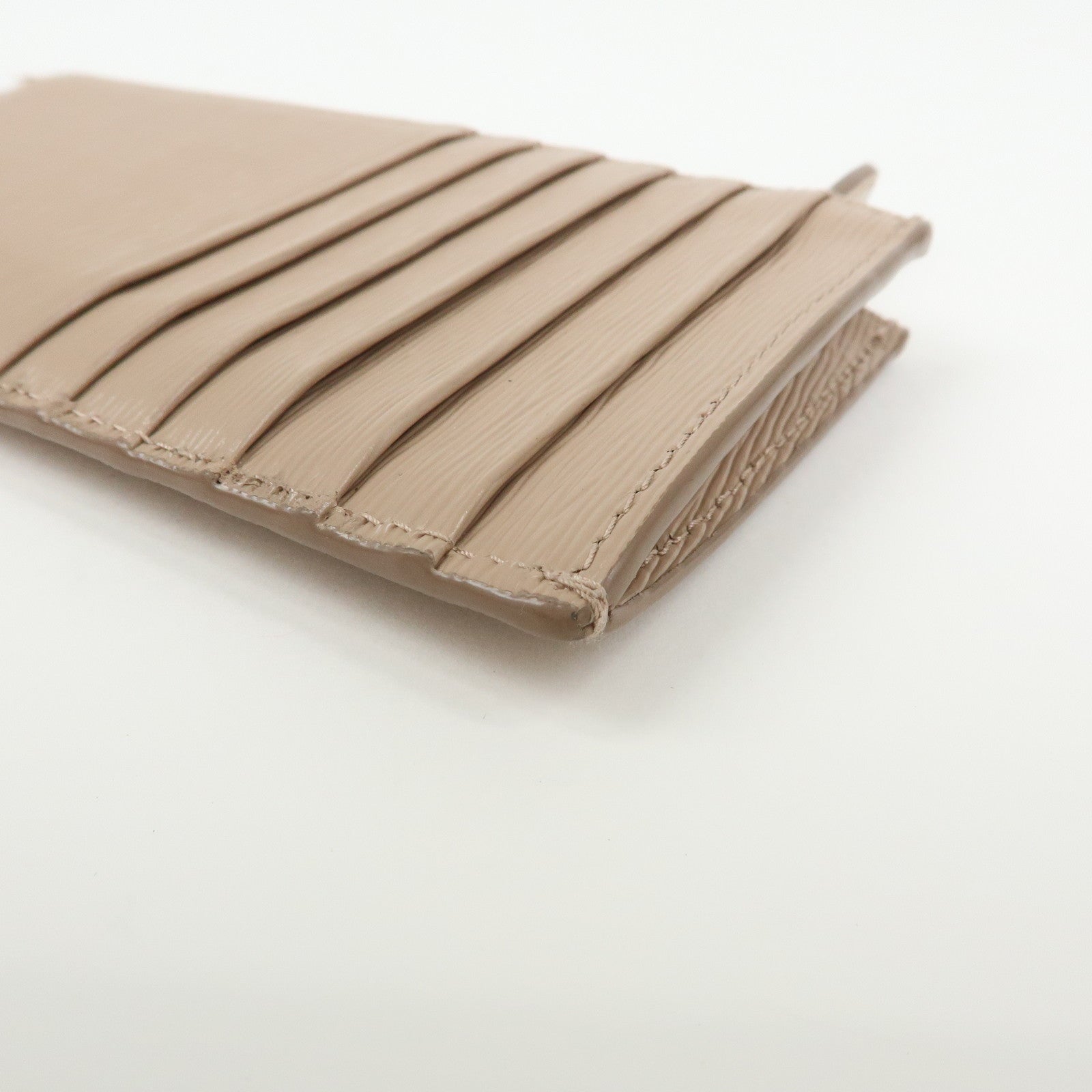 PRADA Leather Fragment Case Card Case Card Holder Pink 57884