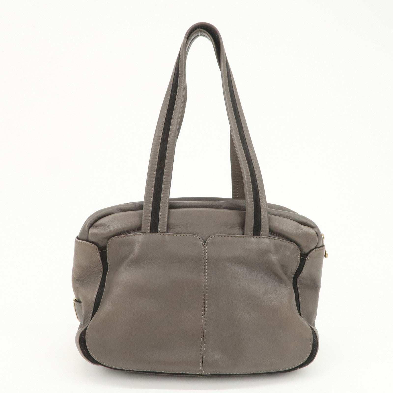 Chloe See by Chloe Leather Shoulder Bag Hand Bag Ribbon Brown