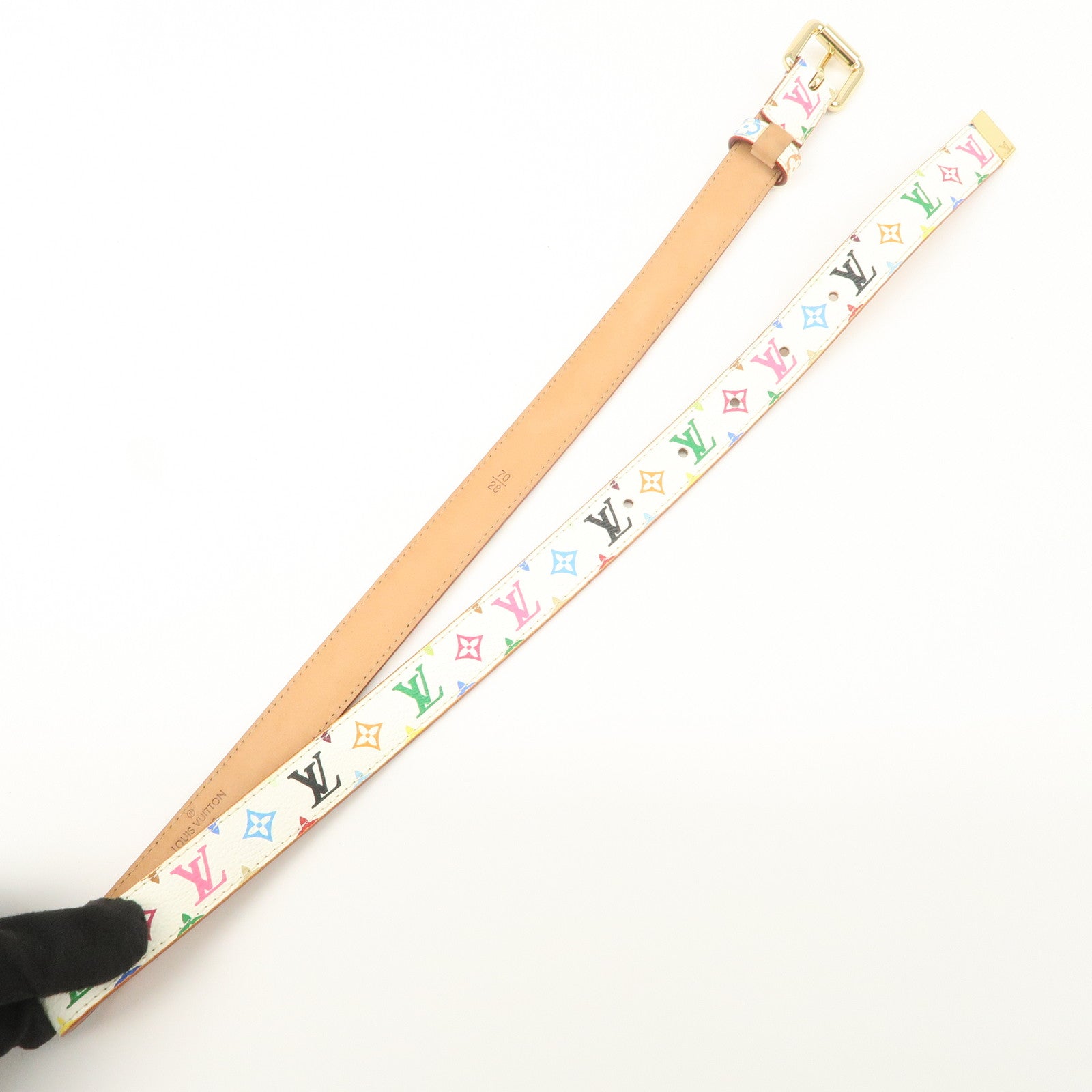 Louis Vuitton Monogram Multicolor Ceinture Carre Belt 70/28 M9272