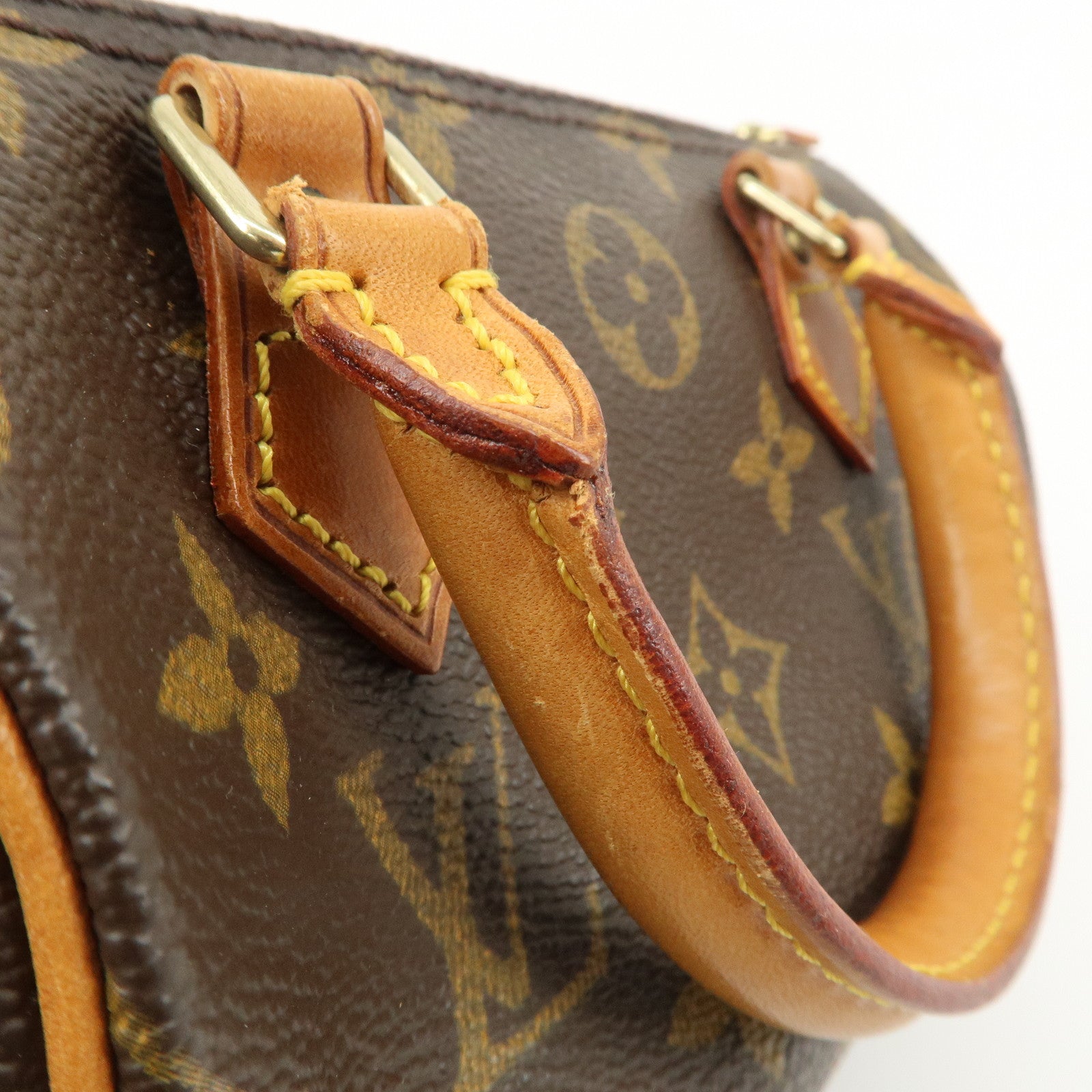 Louis Vuitton Monogram Mini Speedy Hand Bag Boston Bag Brown M41534
