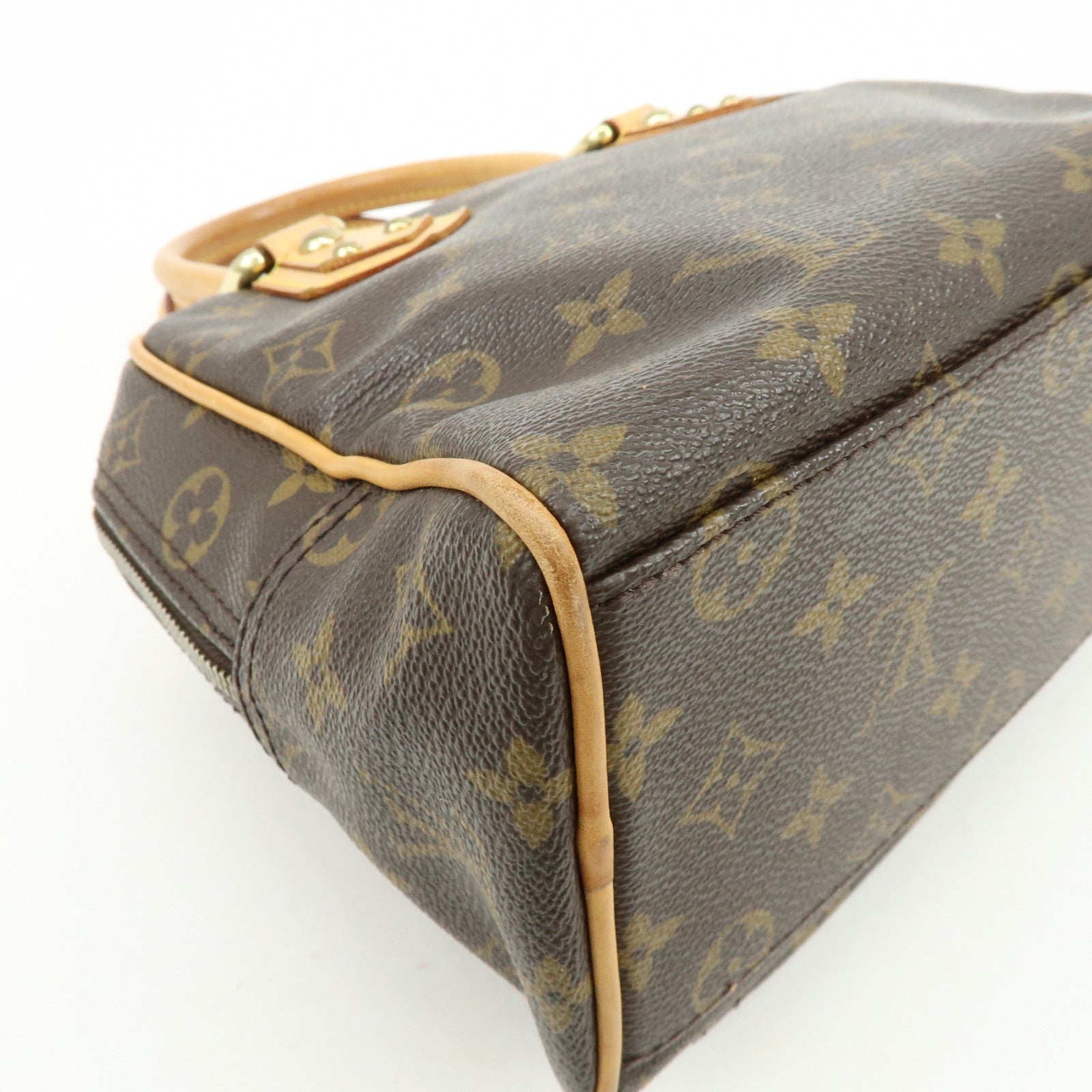 Louis Vuitton Monogram Manhattan PM Hand Bag Brown M40026