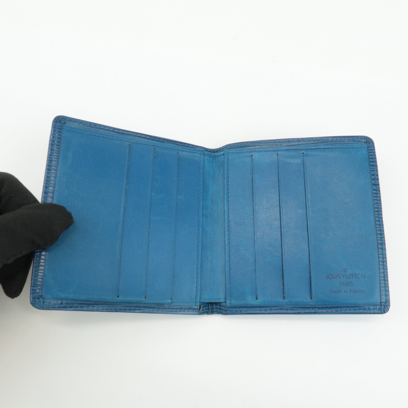 Louis Vuitton Set of 3 Epi Leather Wallet Blue Yellow M63319/M63315 Used