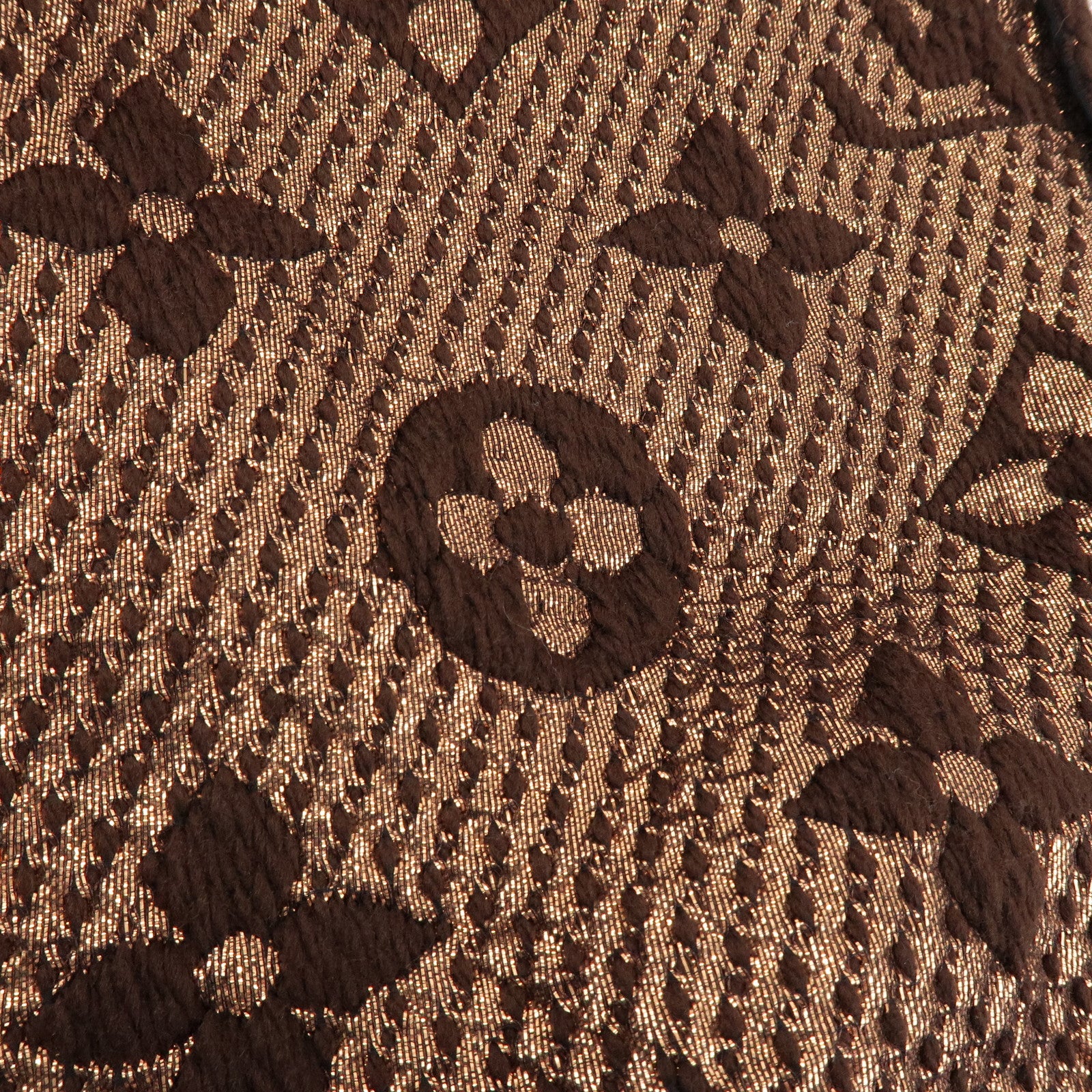 Louis Vuitton Echarpe Logomania Shine Wool Silk Scarf Brown M71383