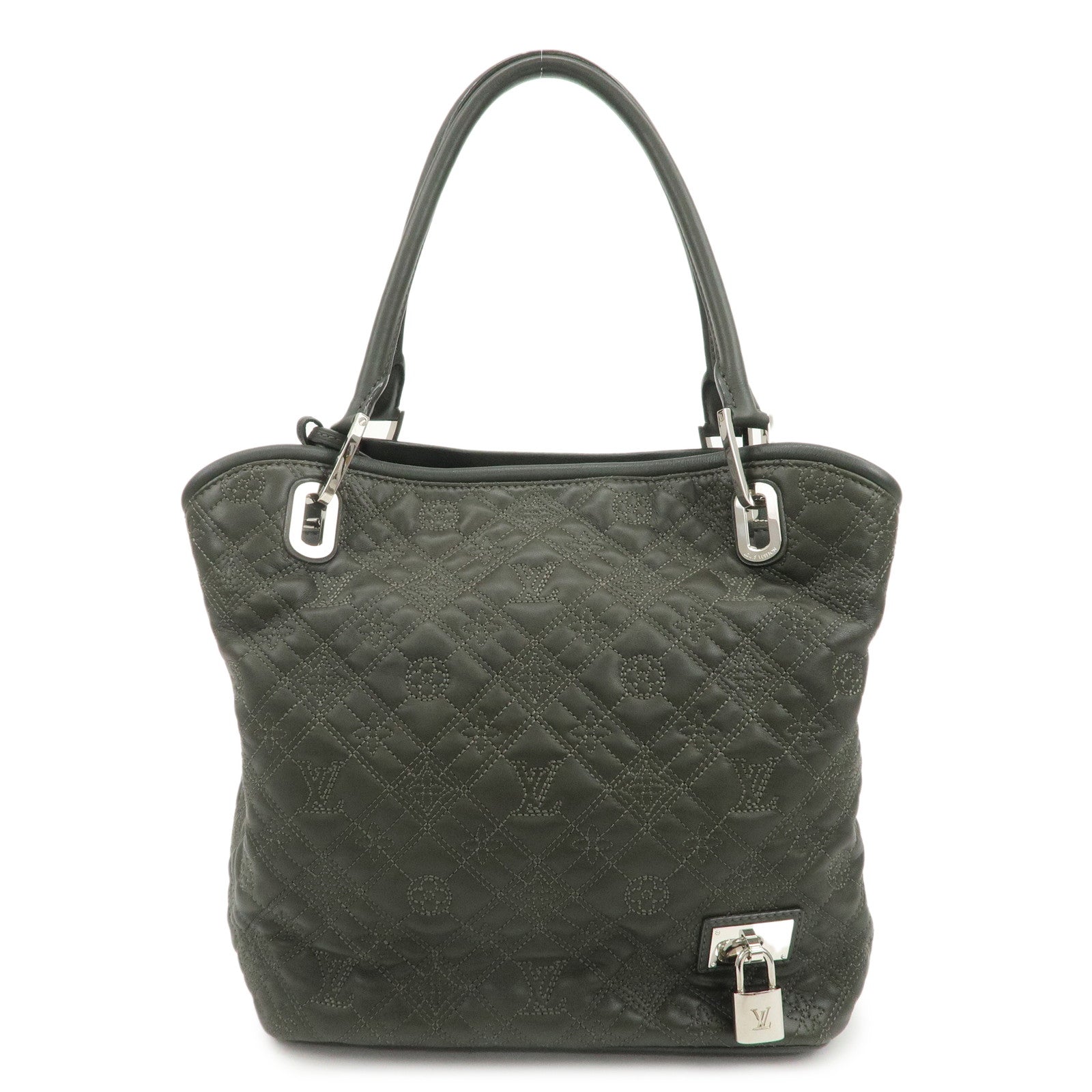 Louis Vuitton Monogram Antheia PM Leather Hand Bag Dark Green