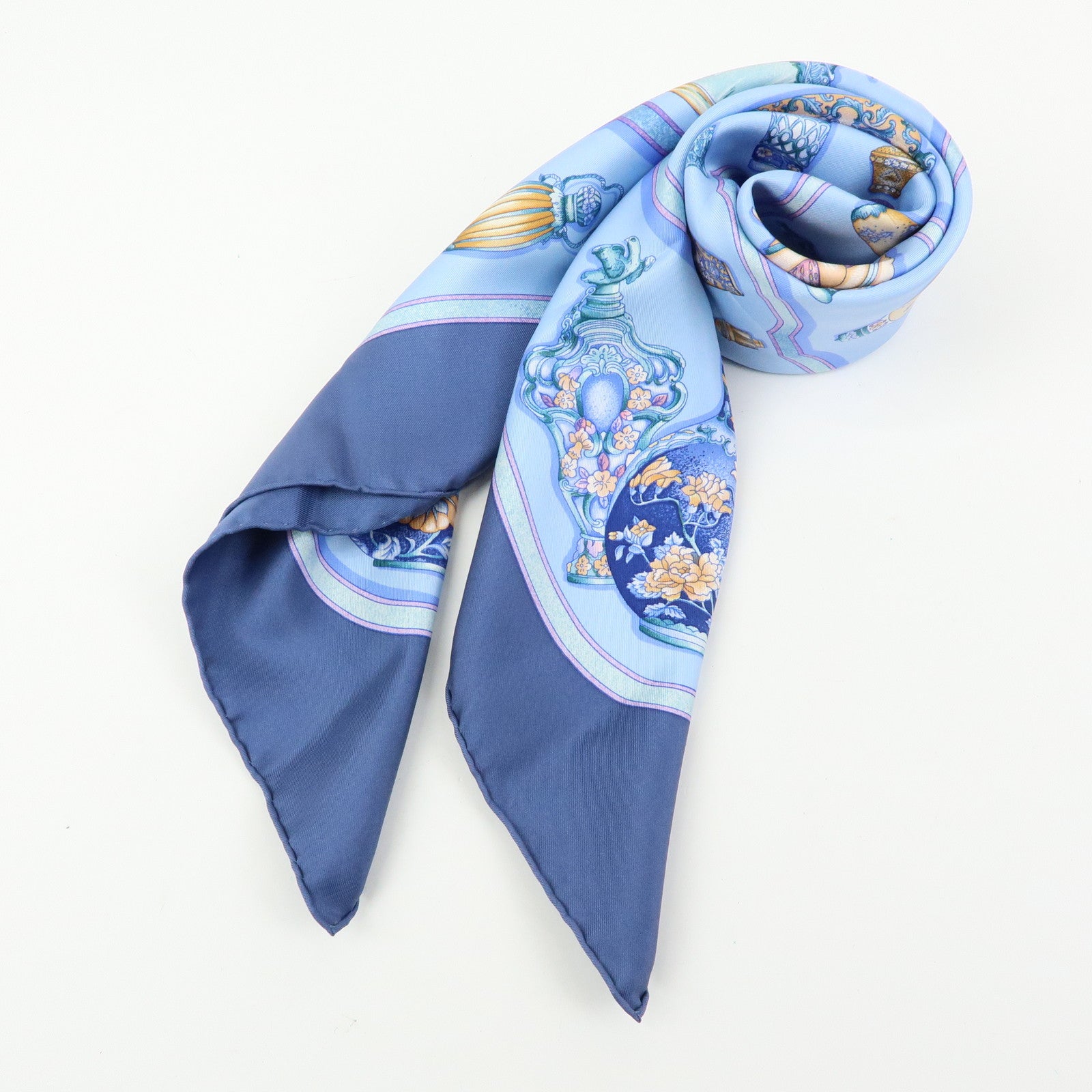 Hermes Carre 90 Silk 100% Scarf Pourvu qu'on ait l'ivresse Navy