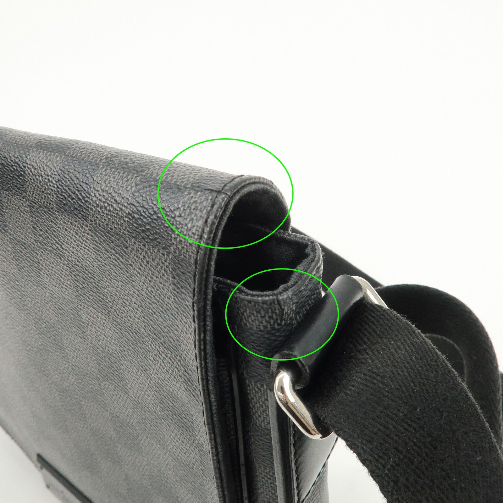 Louis Vuitton Damier Graphite District PM Shoulder Bag Noir N41260